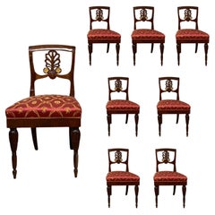MID 19th CENTURY SET OF EIGHT EMPIRE CHAIRS 