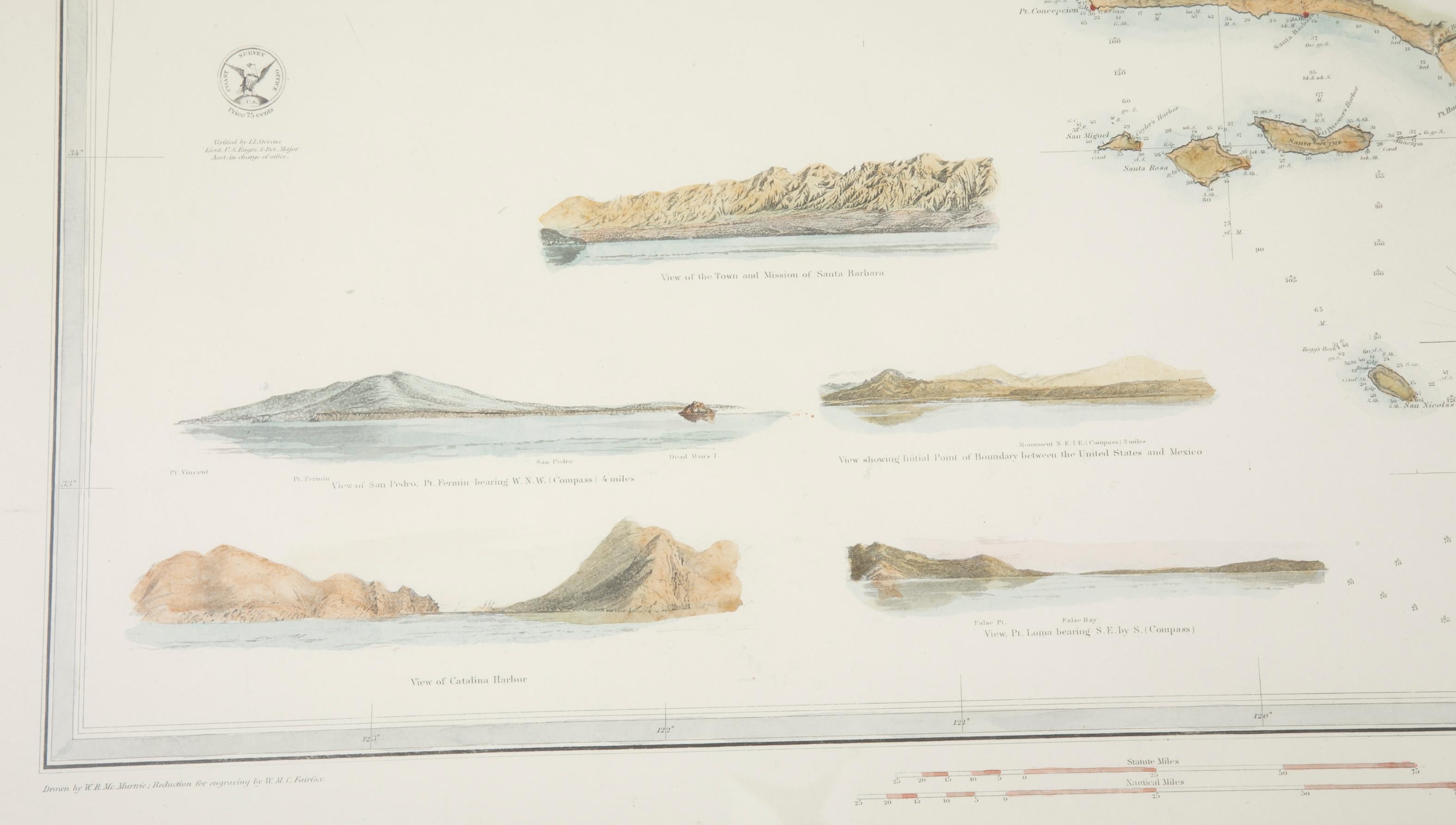 Mid-19th Century Set of Three Charts of the West Coast 12