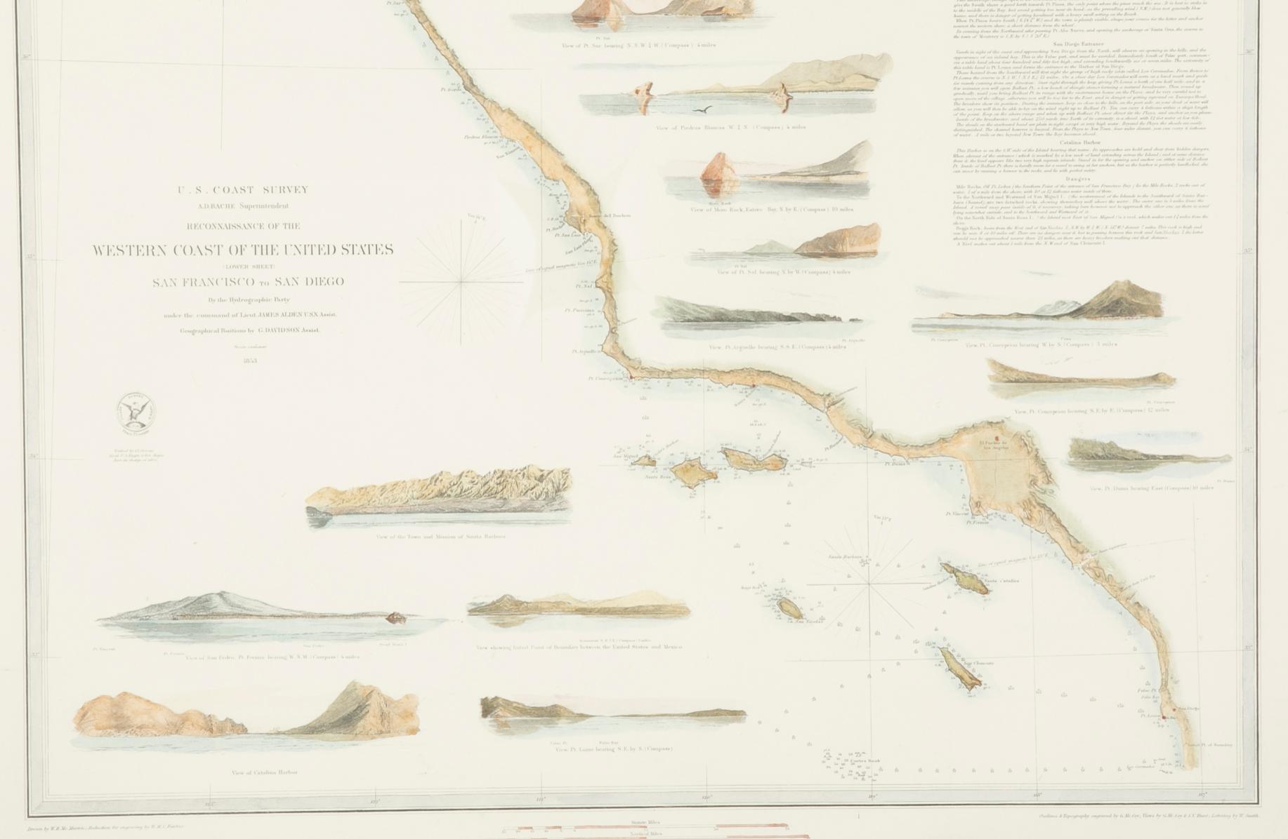 Mid-19th Century Set of Three Charts of the West Coast 2