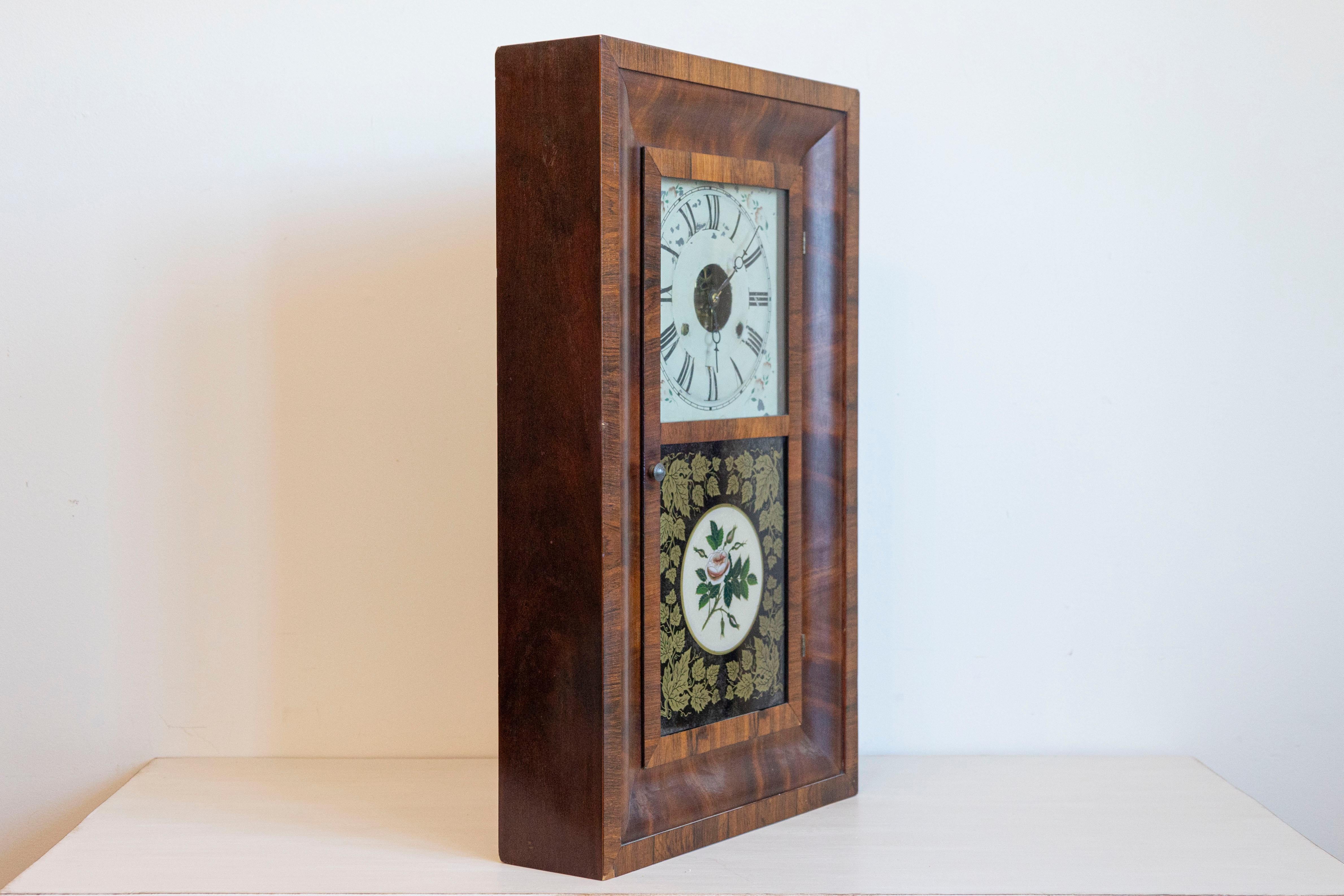 American Empire Mid-19th Century Seth Thomas Ogee Shelf Clock For Sale