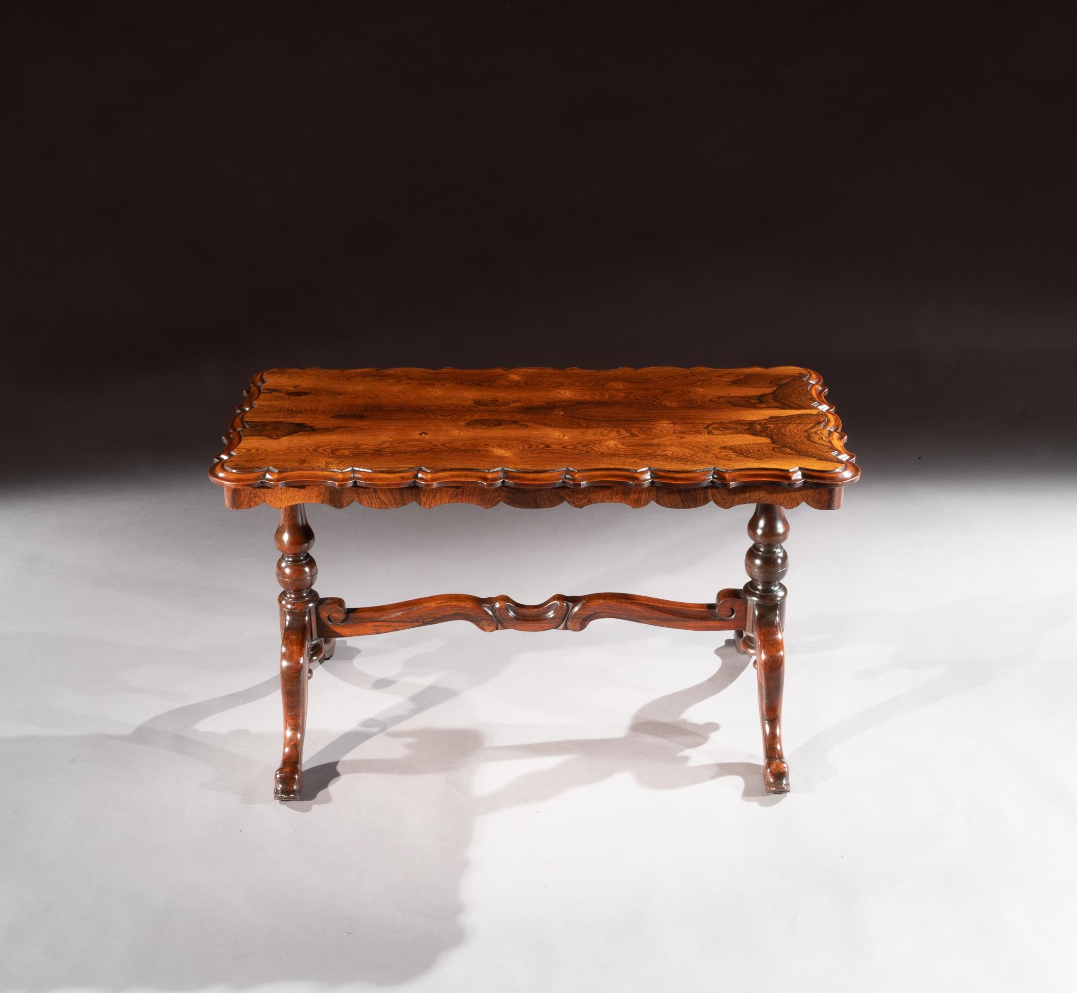 Mid-19th Century Shaped Rosewood Coffee Table 2