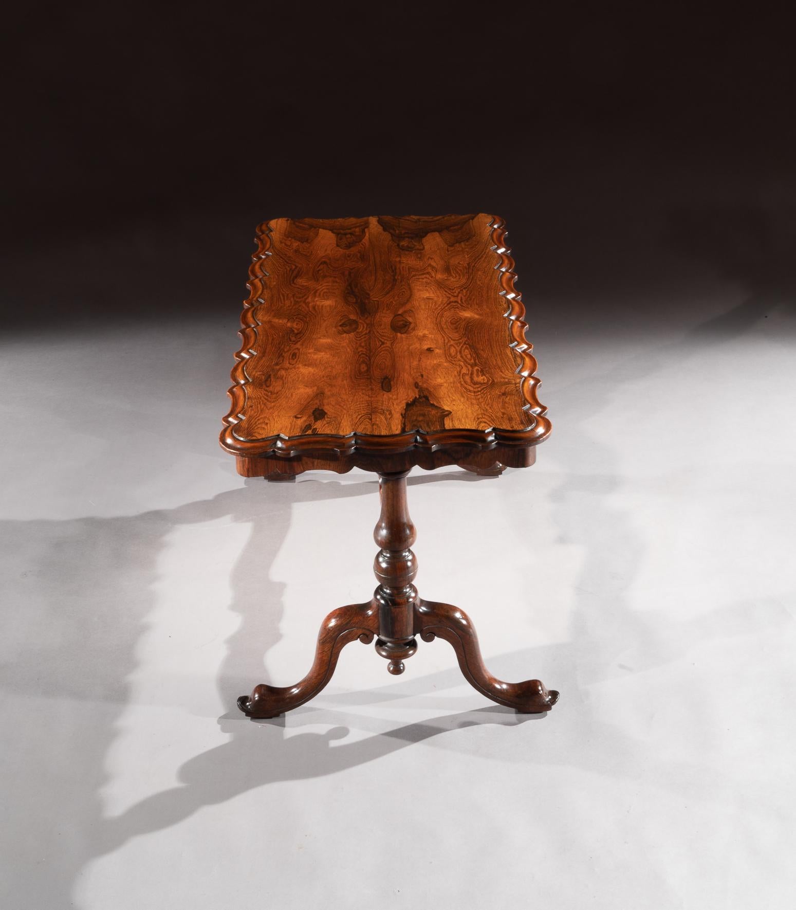 Mid-19th Century Shaped Rosewood Coffee Table 3