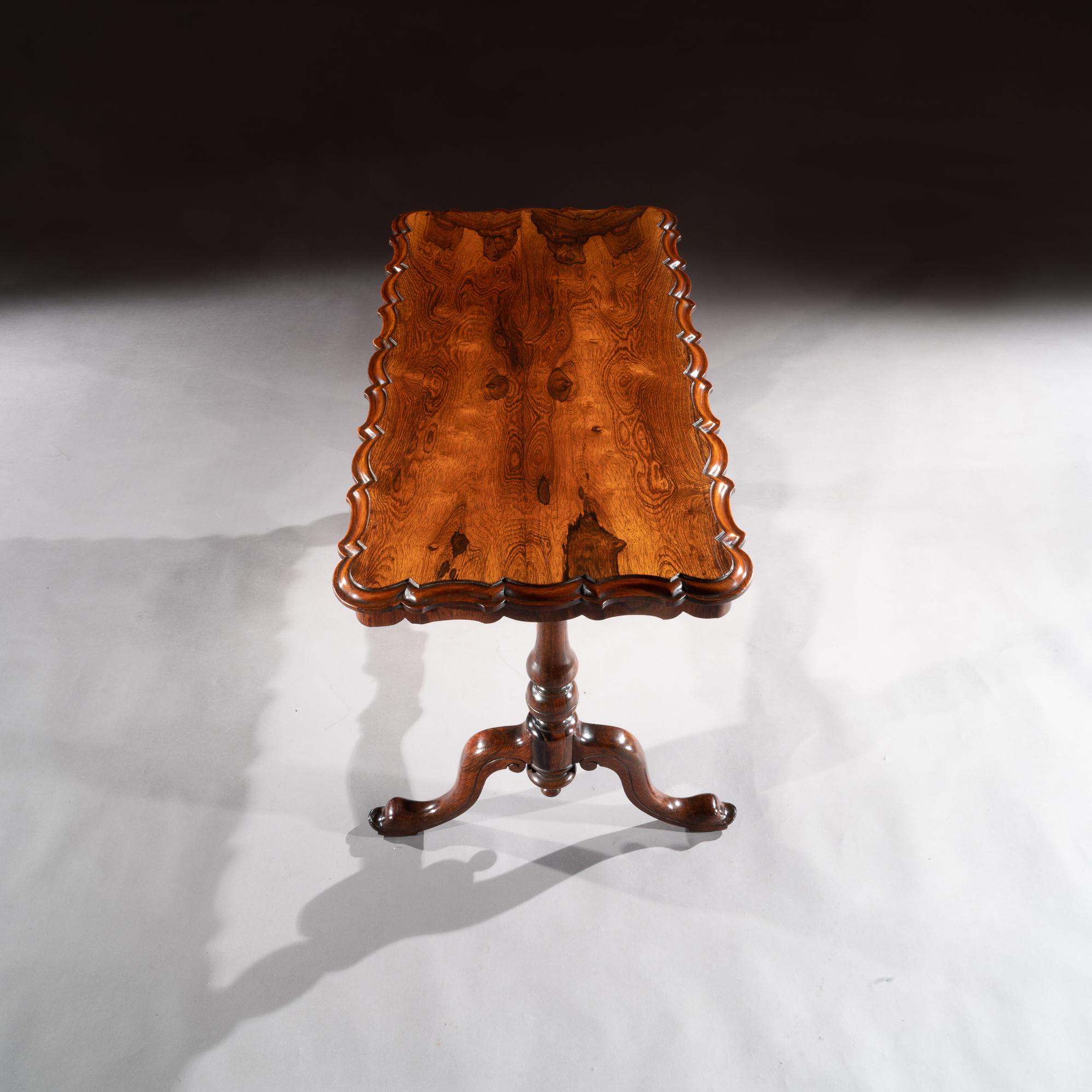 Mid-19th Century Shaped Rosewood Coffee Table 4