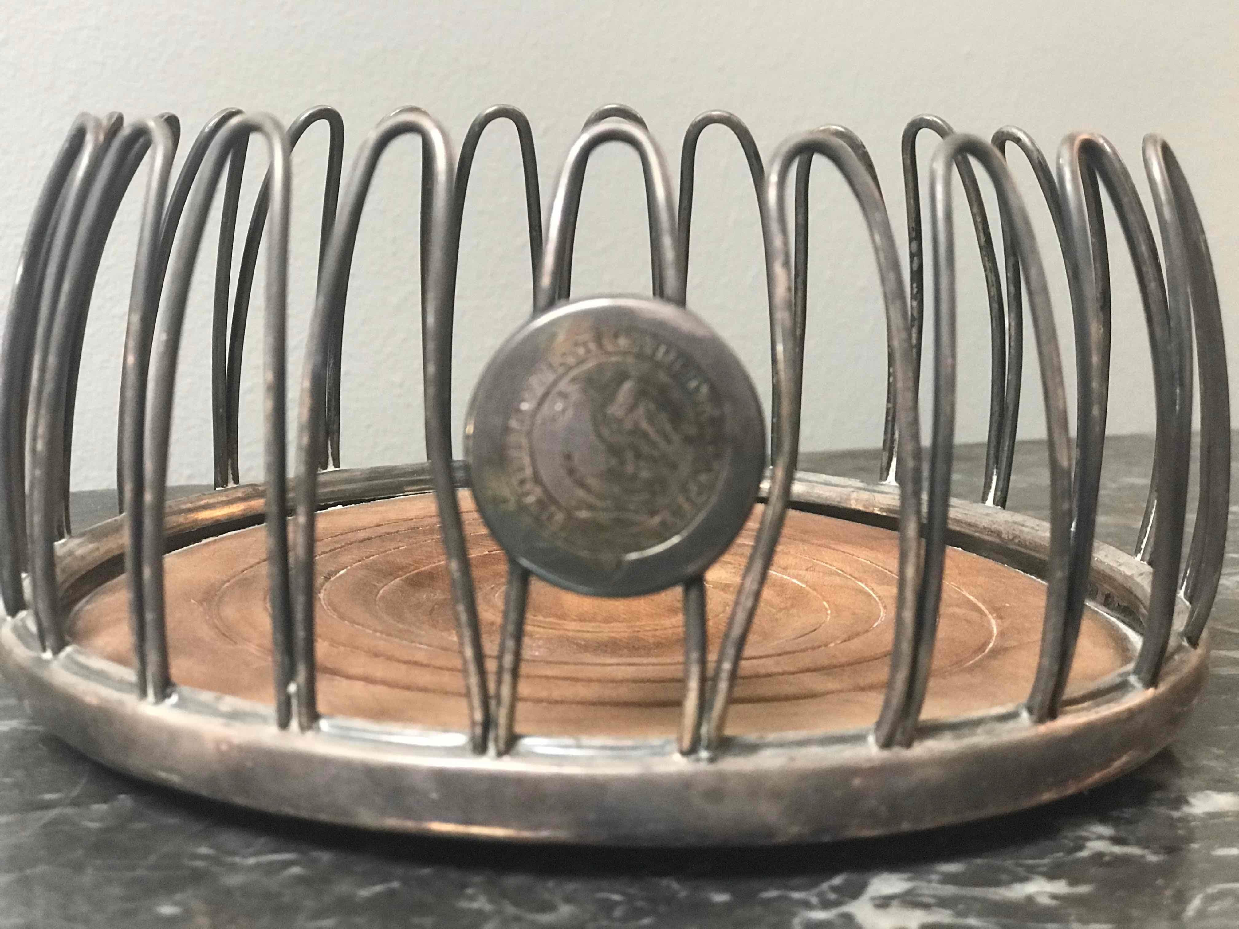 Mid-19th Century Sheffield Silver Wire Champagne Coaster from France In Fair Condition In Los Angeles, CA