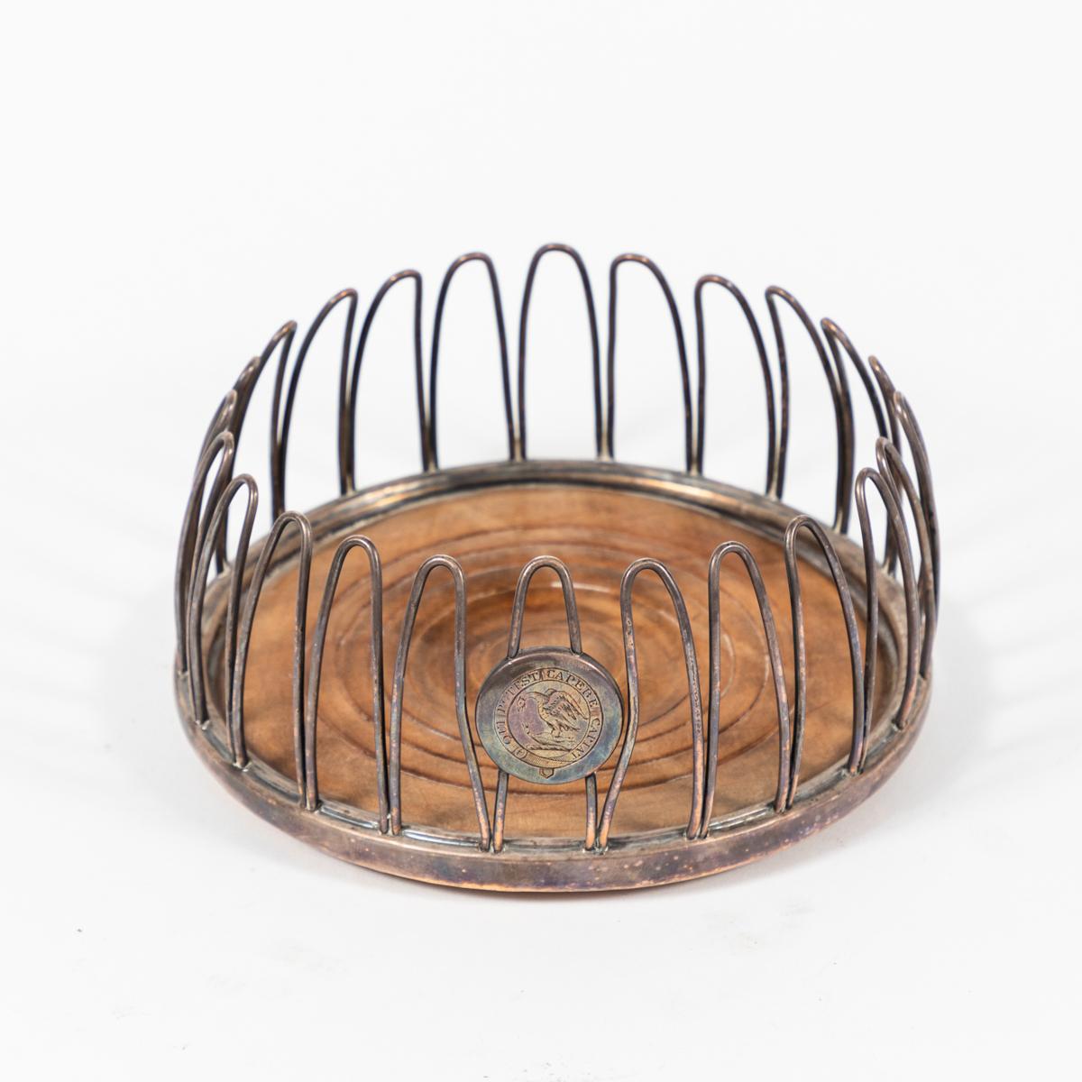Mid 19th Century Sheffield Silver Wire Champagne Coaster from France In Fair Condition For Sale In Los Angeles, CA