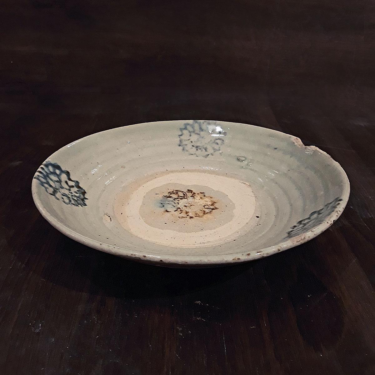 Other Mid 19th Century Shipwreck-Reclaimed Ceramic Plates from Indonesia For Sale