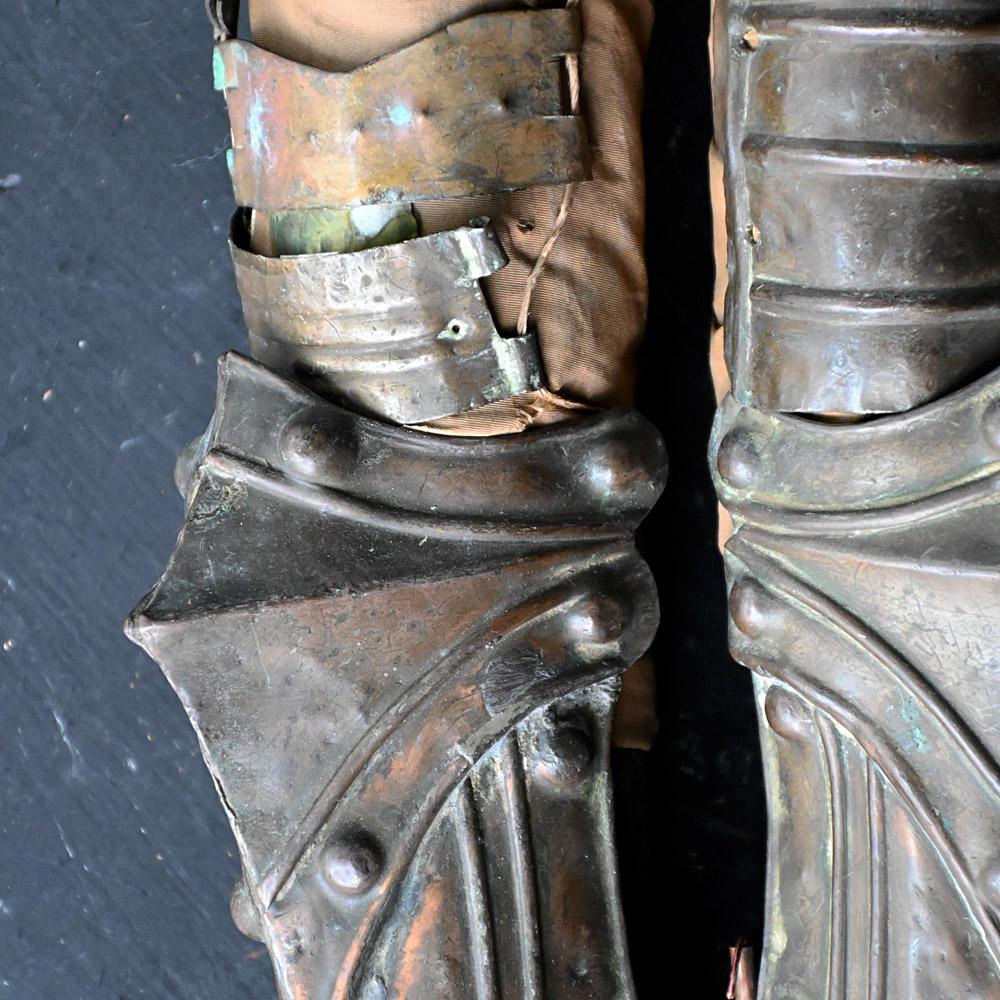 Brass Mid-19th Century Sicilian Marionette Knight with Sheild  For Sale