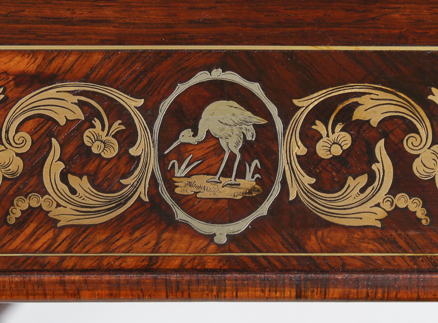 Mid 19th Century Side Table with fantastic Marquetry For Sale 1
