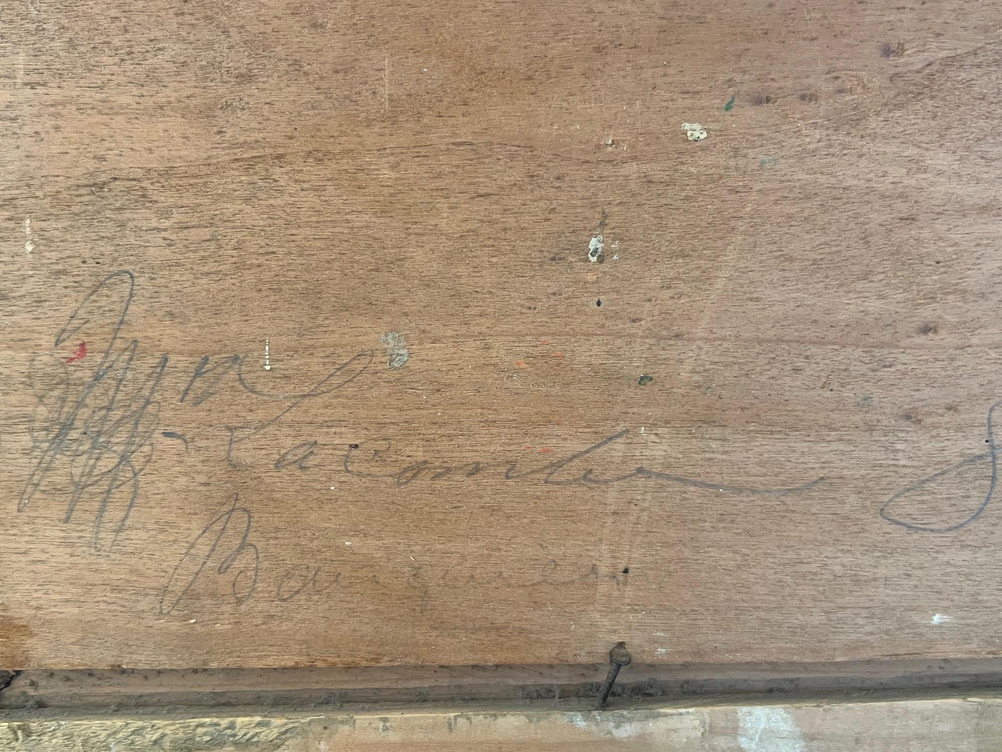 Peinture à l'huile sur bois signée et encadrée du milieu du 19e siècle en vente 8