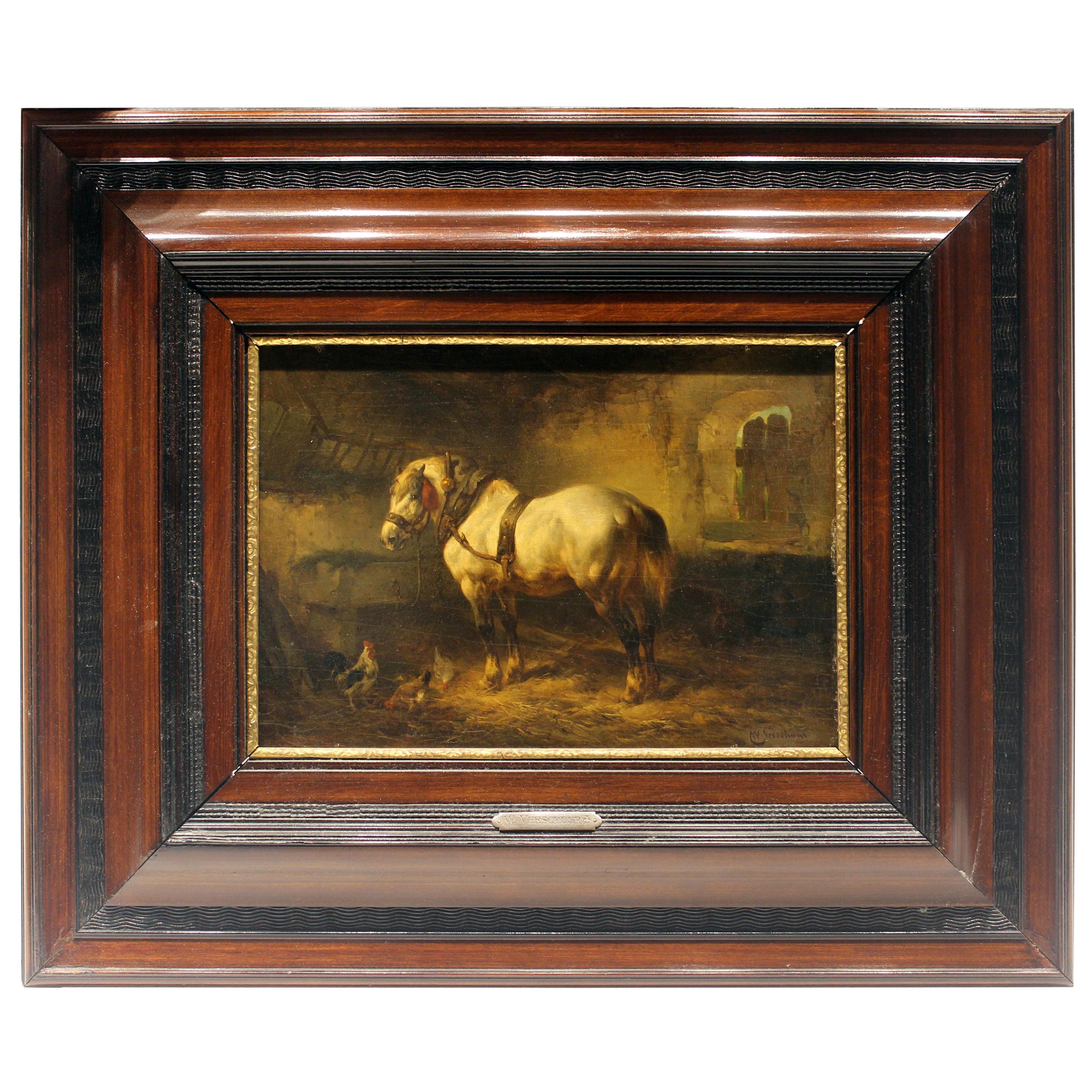 Mid-19th Century Signed Dutch Painting For Sale