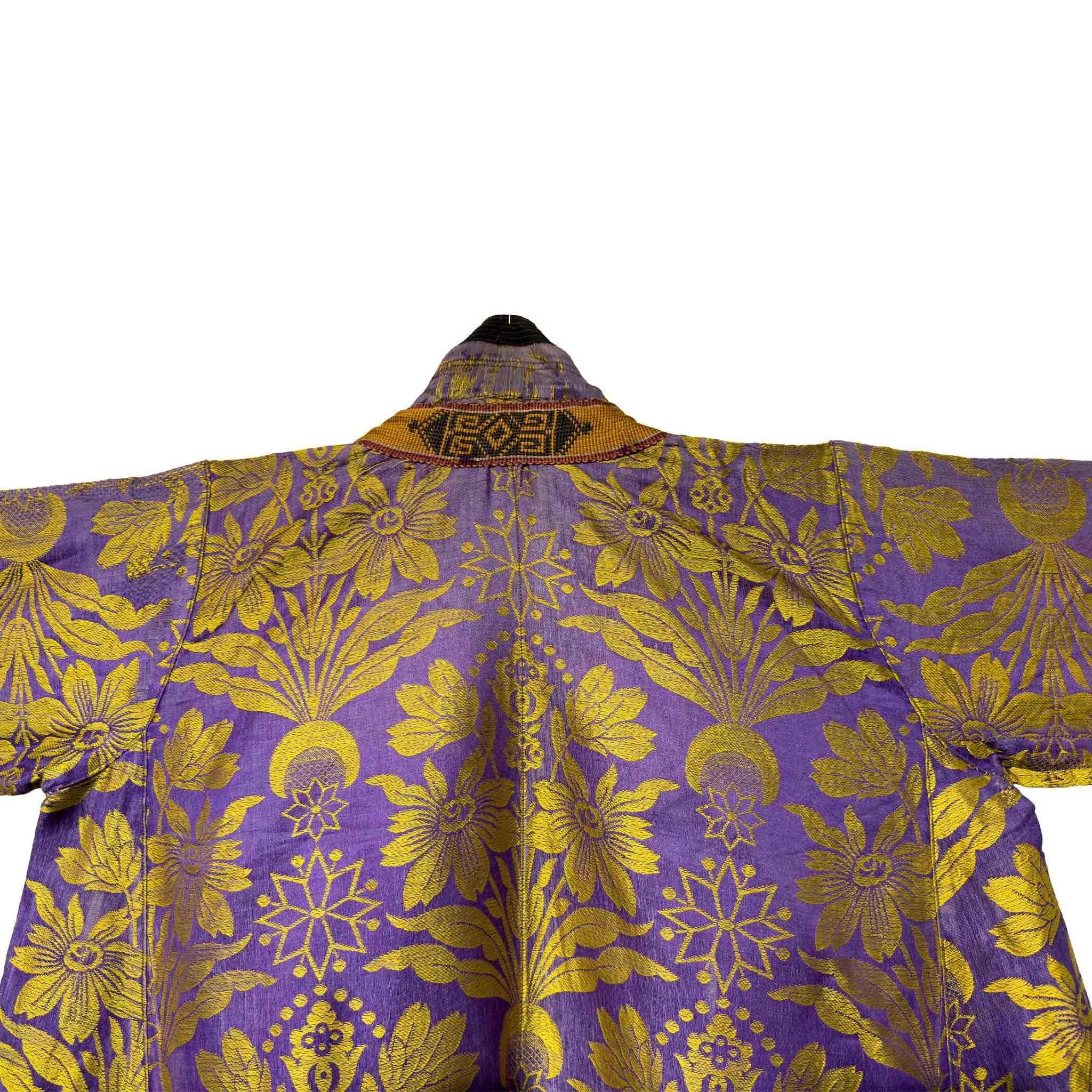 Uzbeko Vestaglia in broccato di seta della metà del XIX secolo in vendita