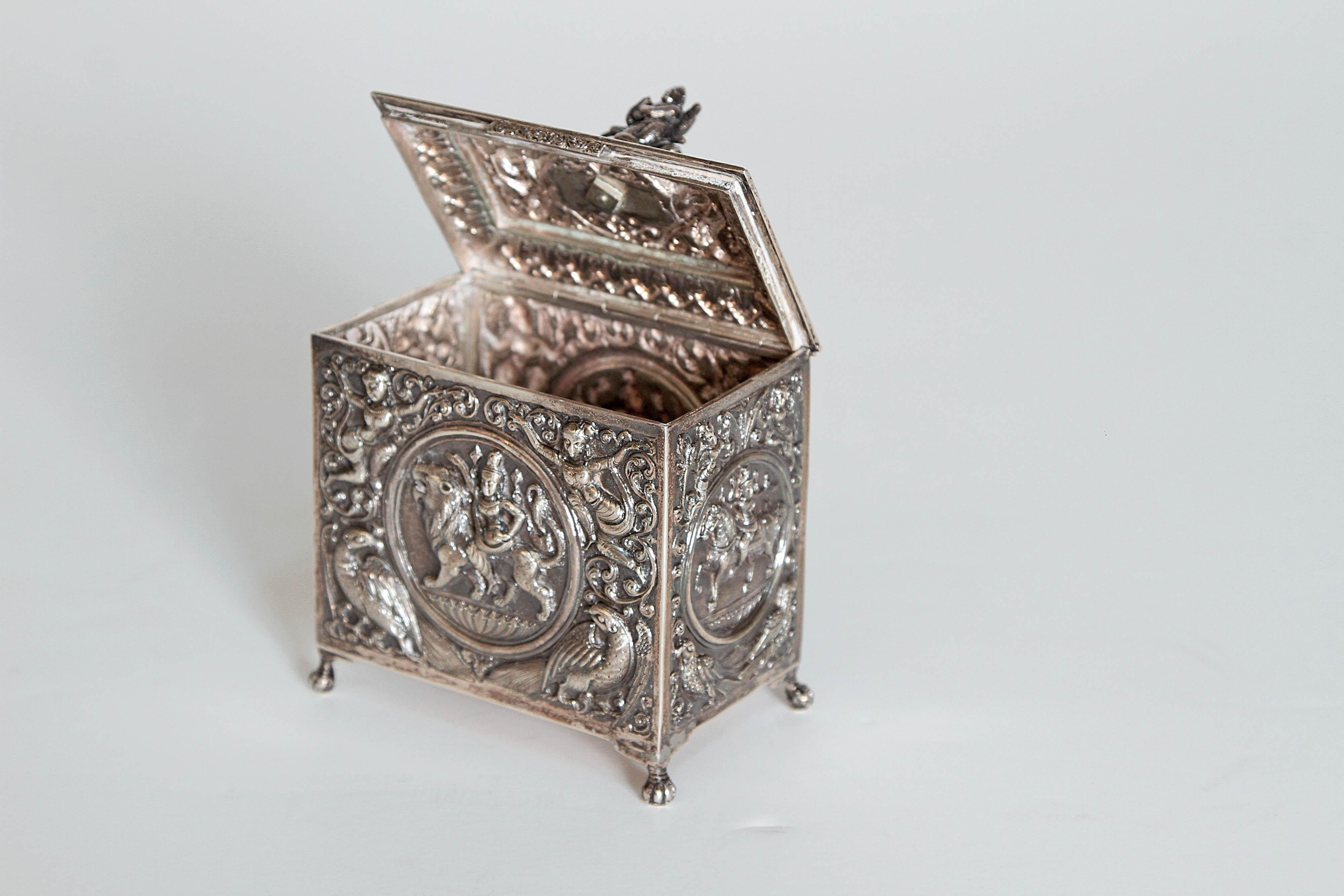 Mid-19th Century Silver Plated Box from Siam 2