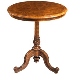 Mid-19th Century Small Burr Walnut Occasional Table