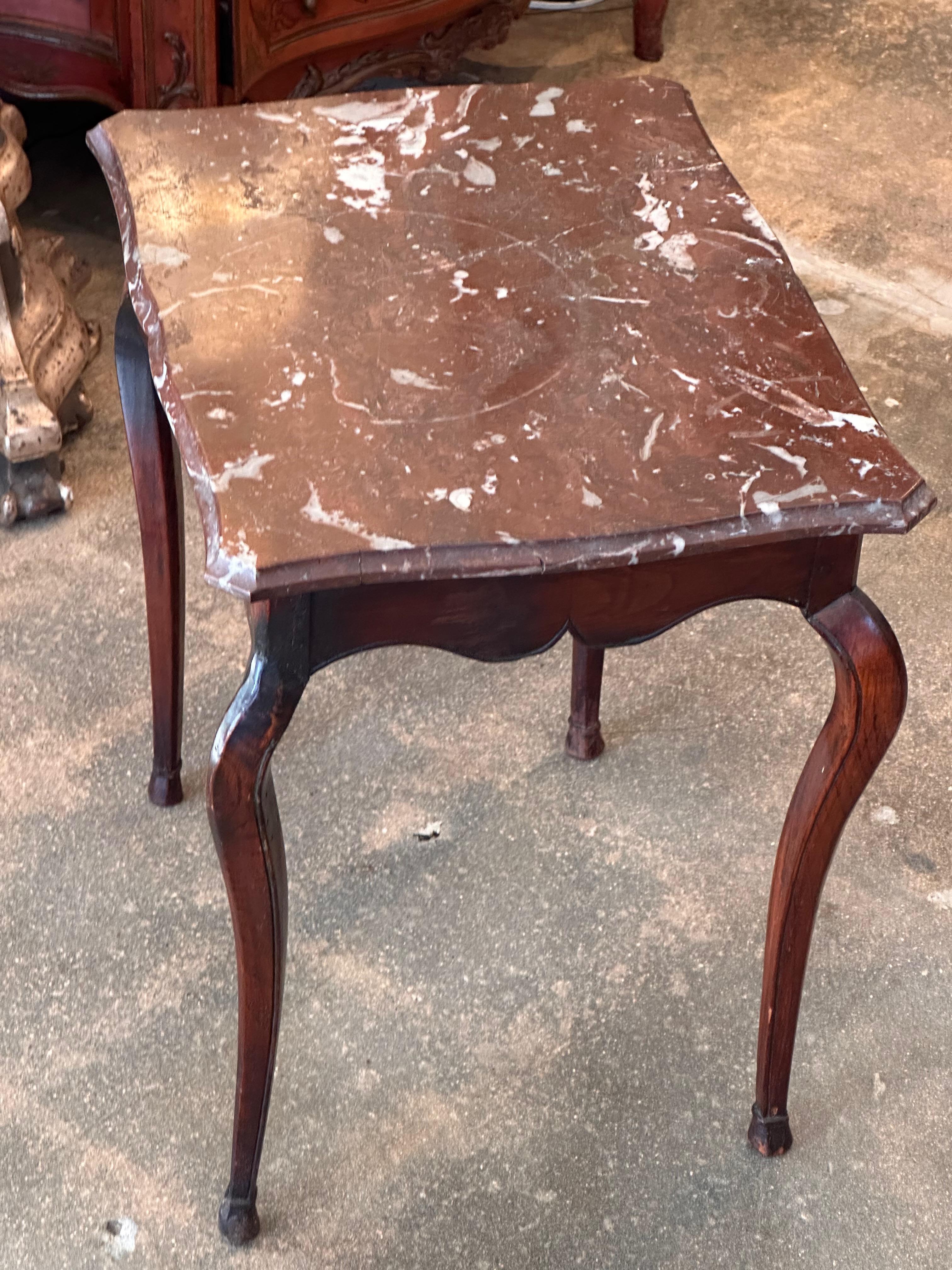 Mid 19th Century Small Marble Top Table 1