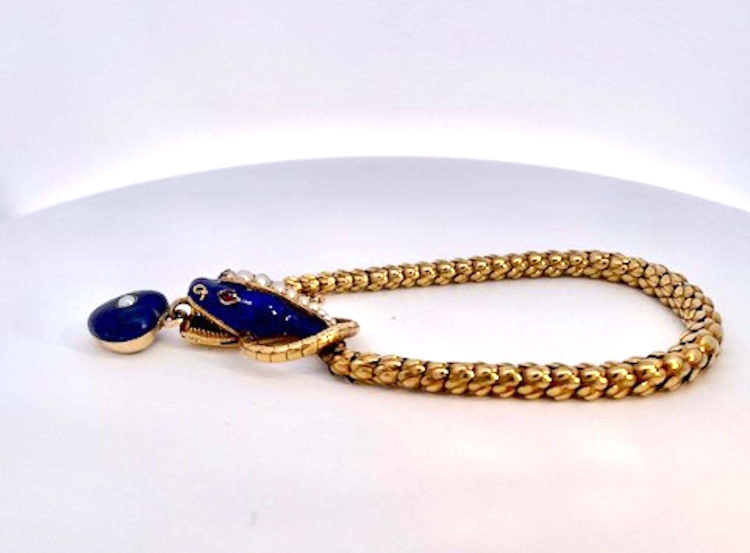 Mid 19th Century Snake Bracelet circa 1860 For Sale 5