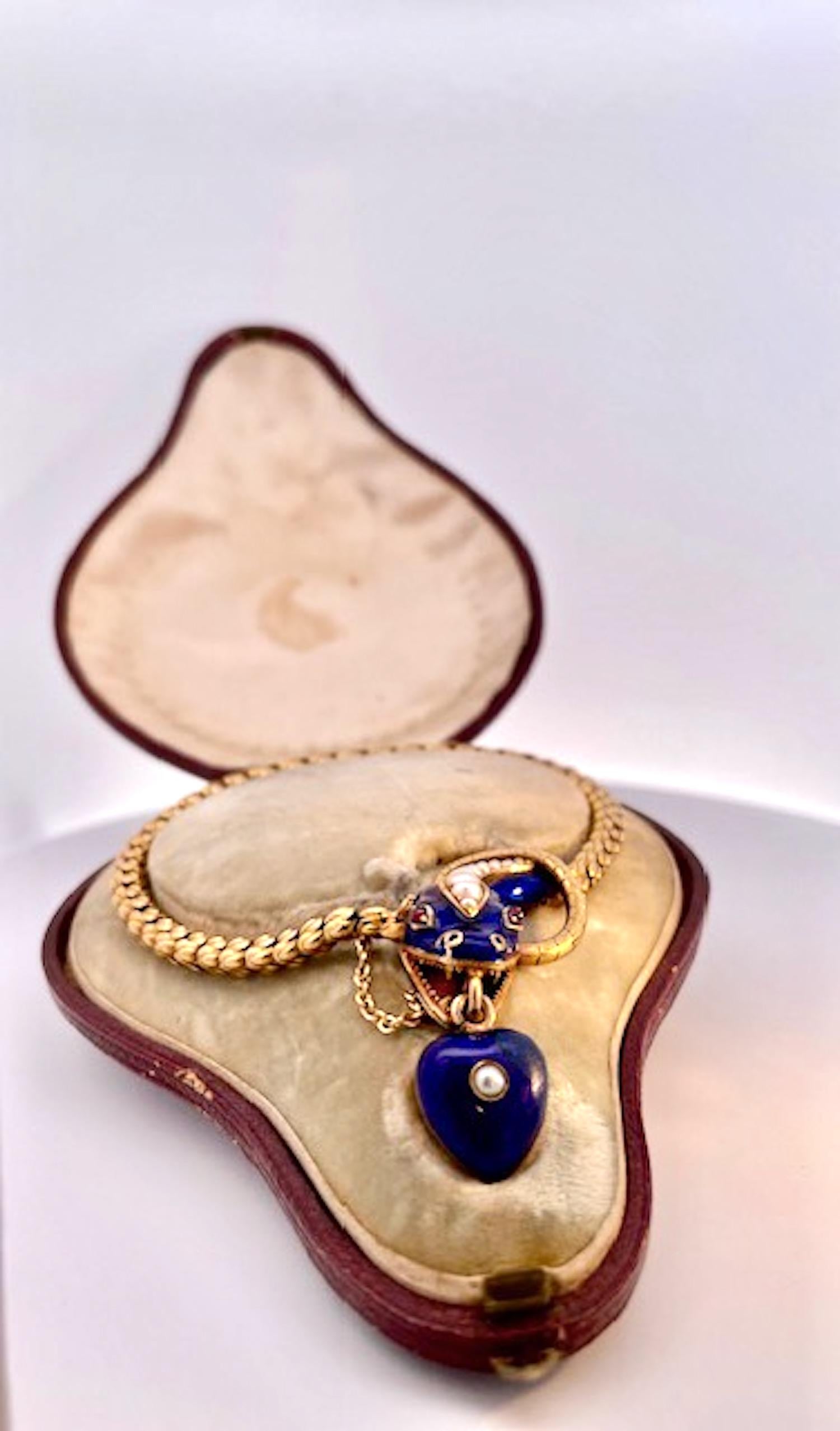 Women's or Men's Mid 19th Century Snake Bracelet circa 1860 For Sale