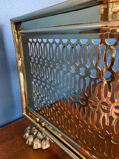 Mid-19th Century Solid Brass Fireplace Fender