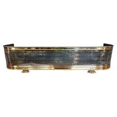 Mid-19th Century Solid Brass Fireplace Fender