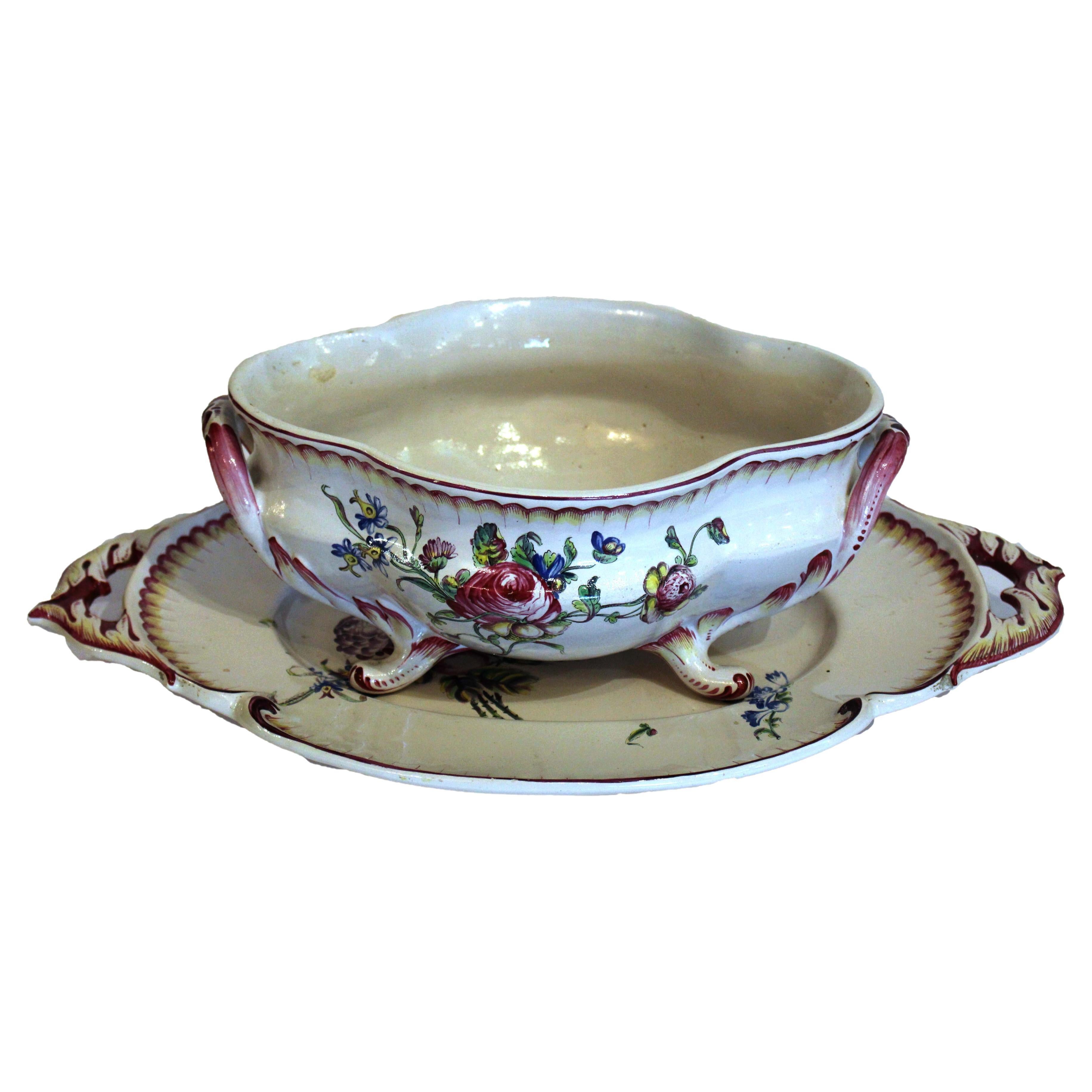 Mid-19th Century Soup Tureen and Underplate For Sale
