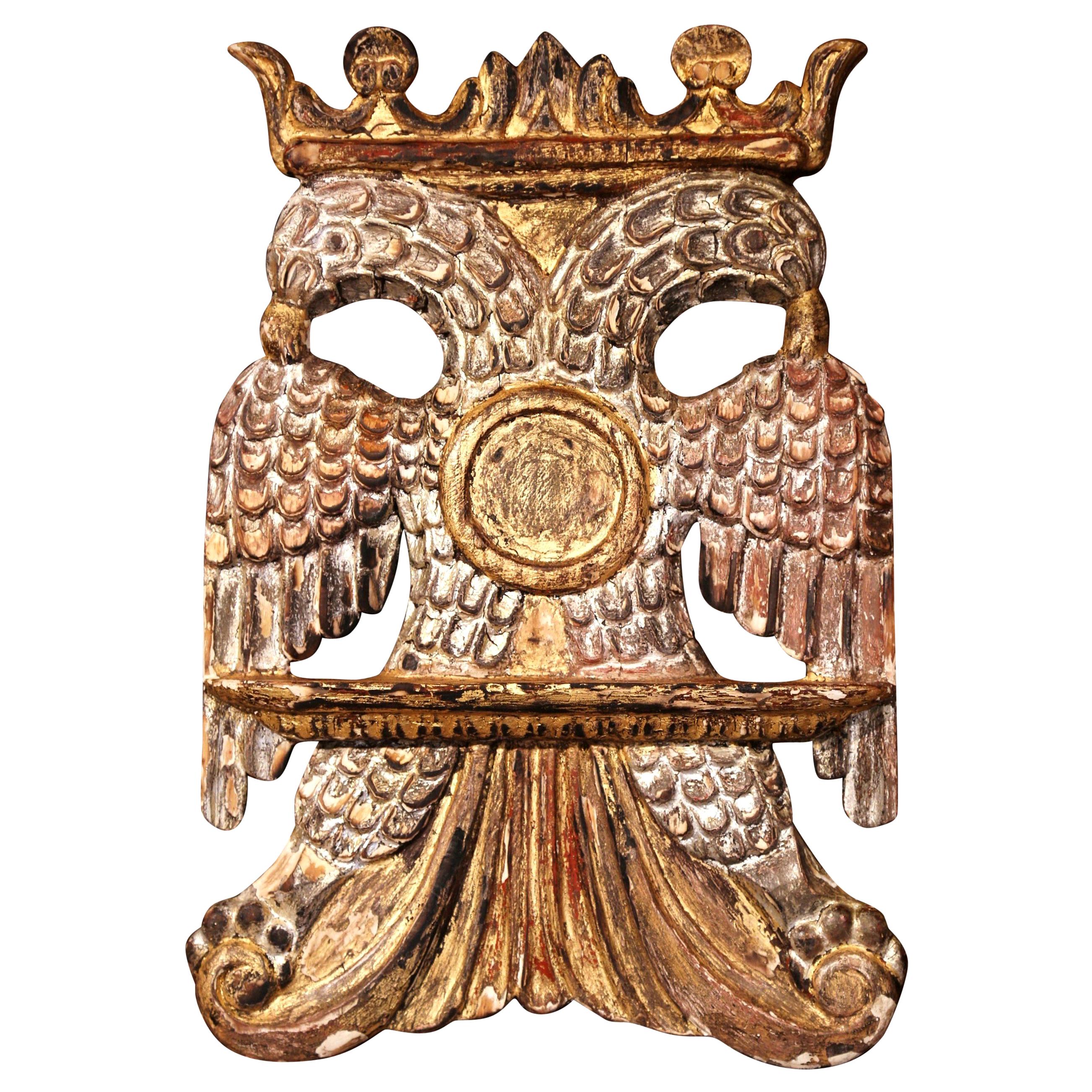 Mid-19th Century Spanish Carved Giltwood and Silver Book Stand Holder