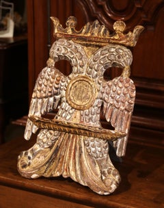 Mid-19th Century Spanish Carved Giltwood and Silver Book Stand Holder