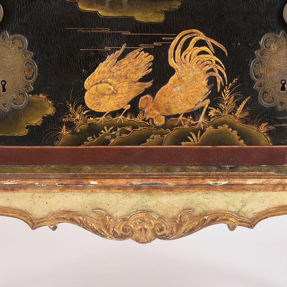 Molded Mid-19th Century Spanish Chinoiserie Trunk