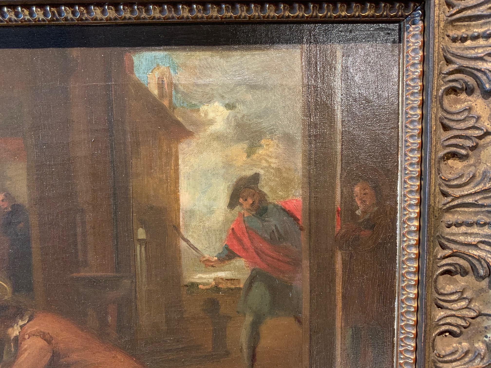 Mid-19th Century Spanish Oil Painting of Saint Francis For Sale 5