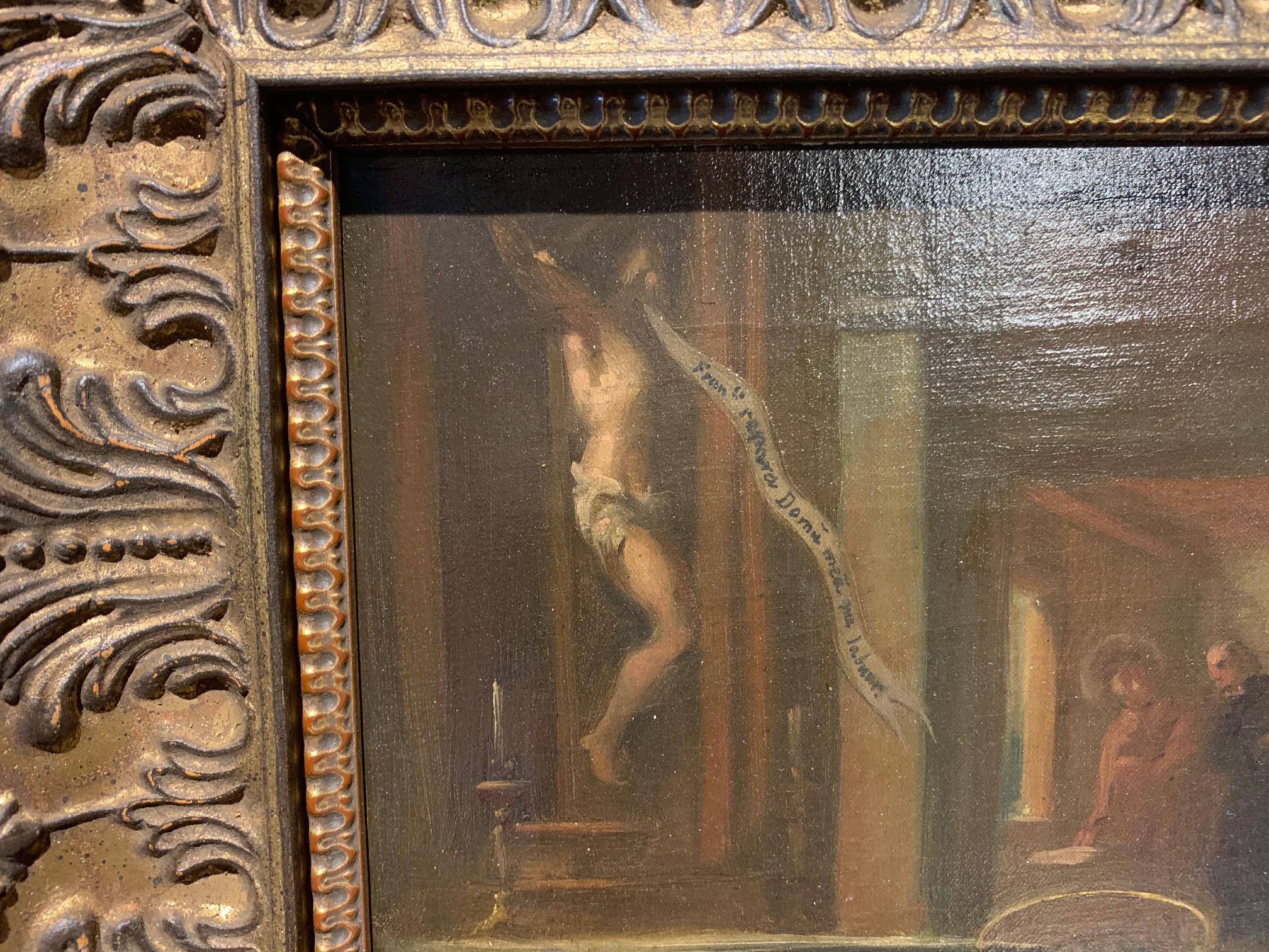Mid-19th Century Spanish Oil Painting of Saint Francis For Sale 3