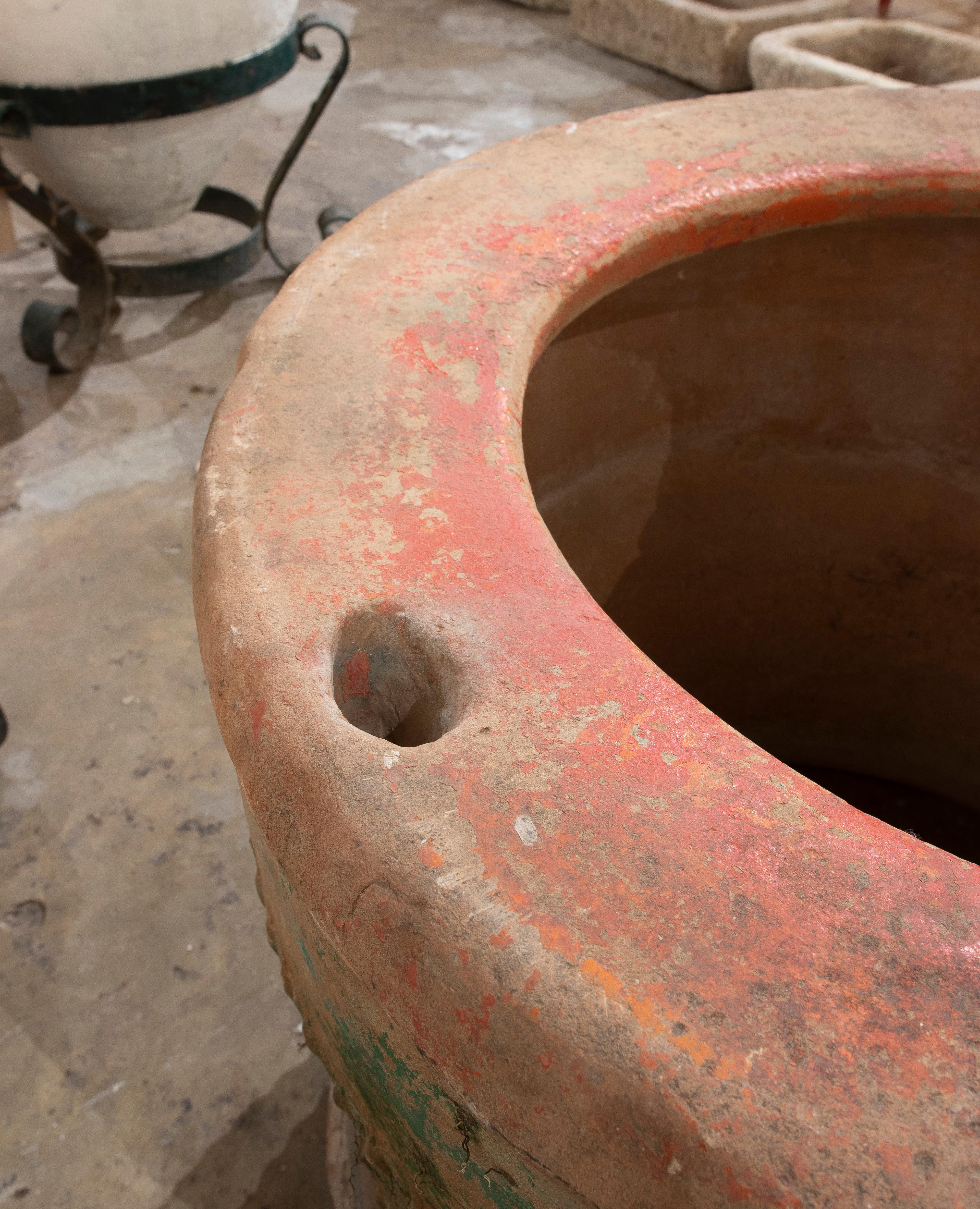 Mid-19th Century Spanish Terracotta Earthenware Water Well 6