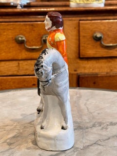 Mid 19th Century Staffordshire Soldier on Horse