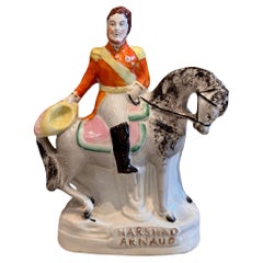 Antique Mid 19th Century Staffordshire Soldier on Horse