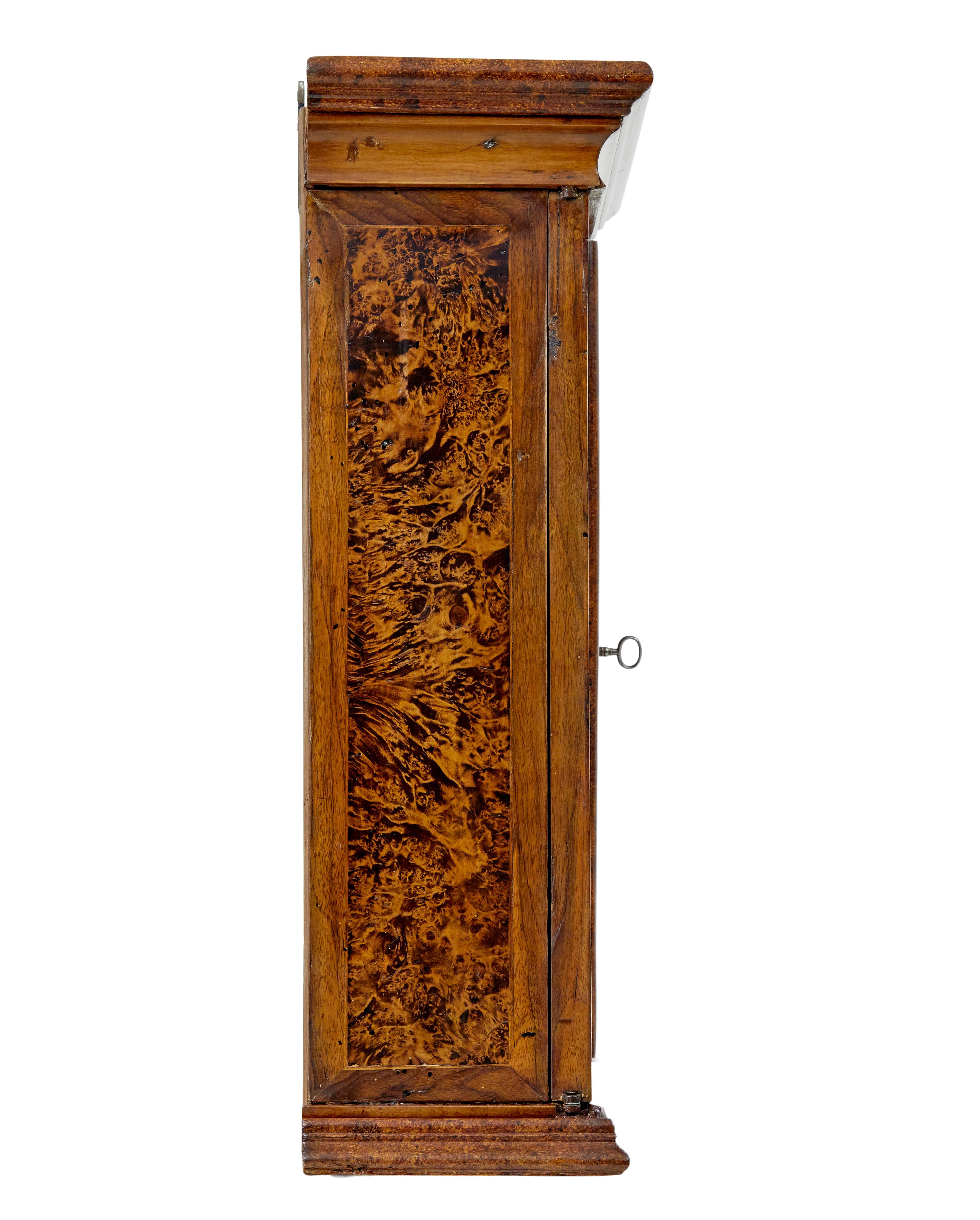 Mid 19th century Swedish alder root wall cupboard In Good Condition In Debenham, Suffolk