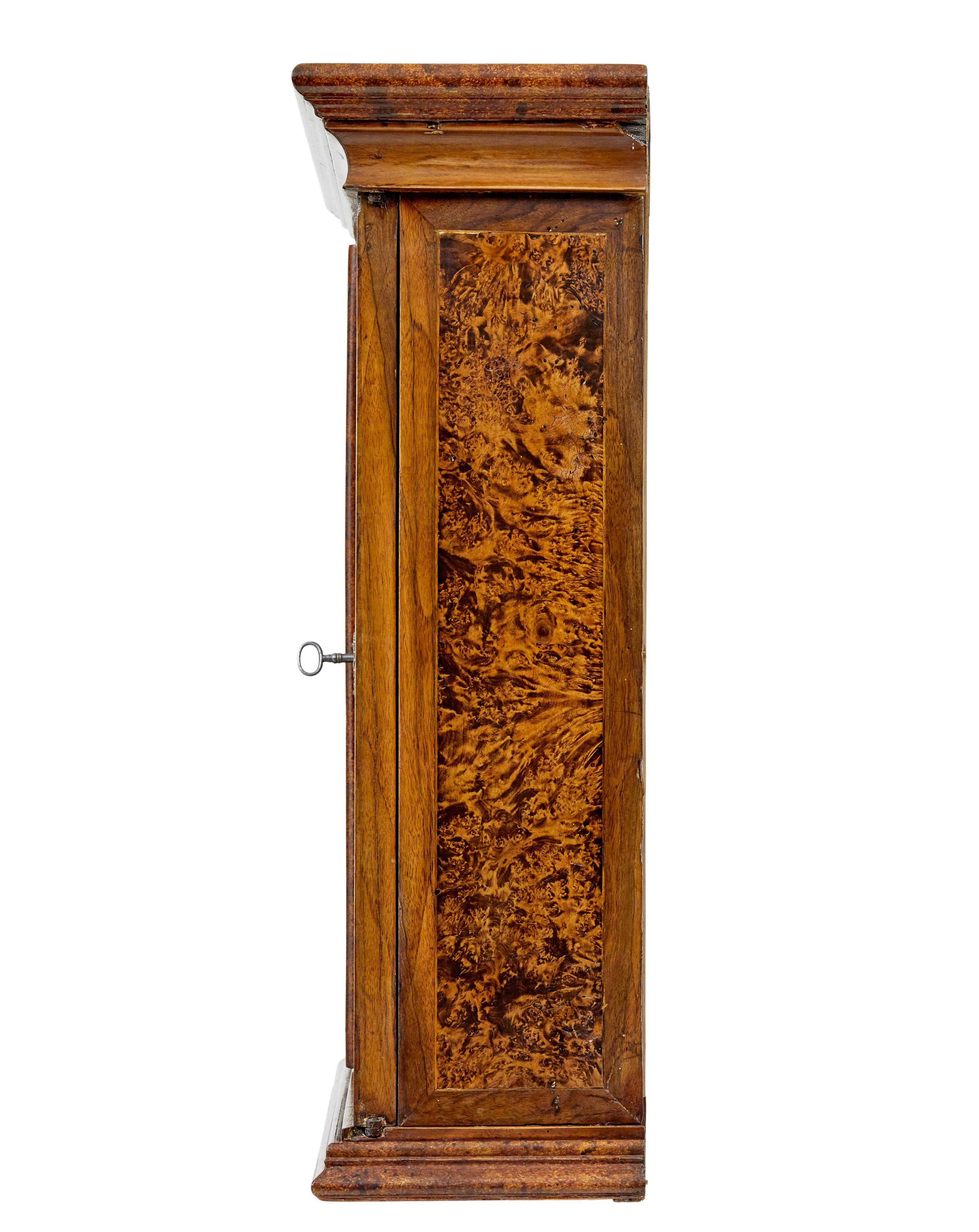 Birch Mid 19th century Swedish alder root wall cupboard