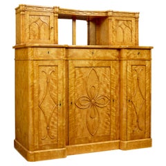 Mid 19th century Swedish birch buffet sideboard