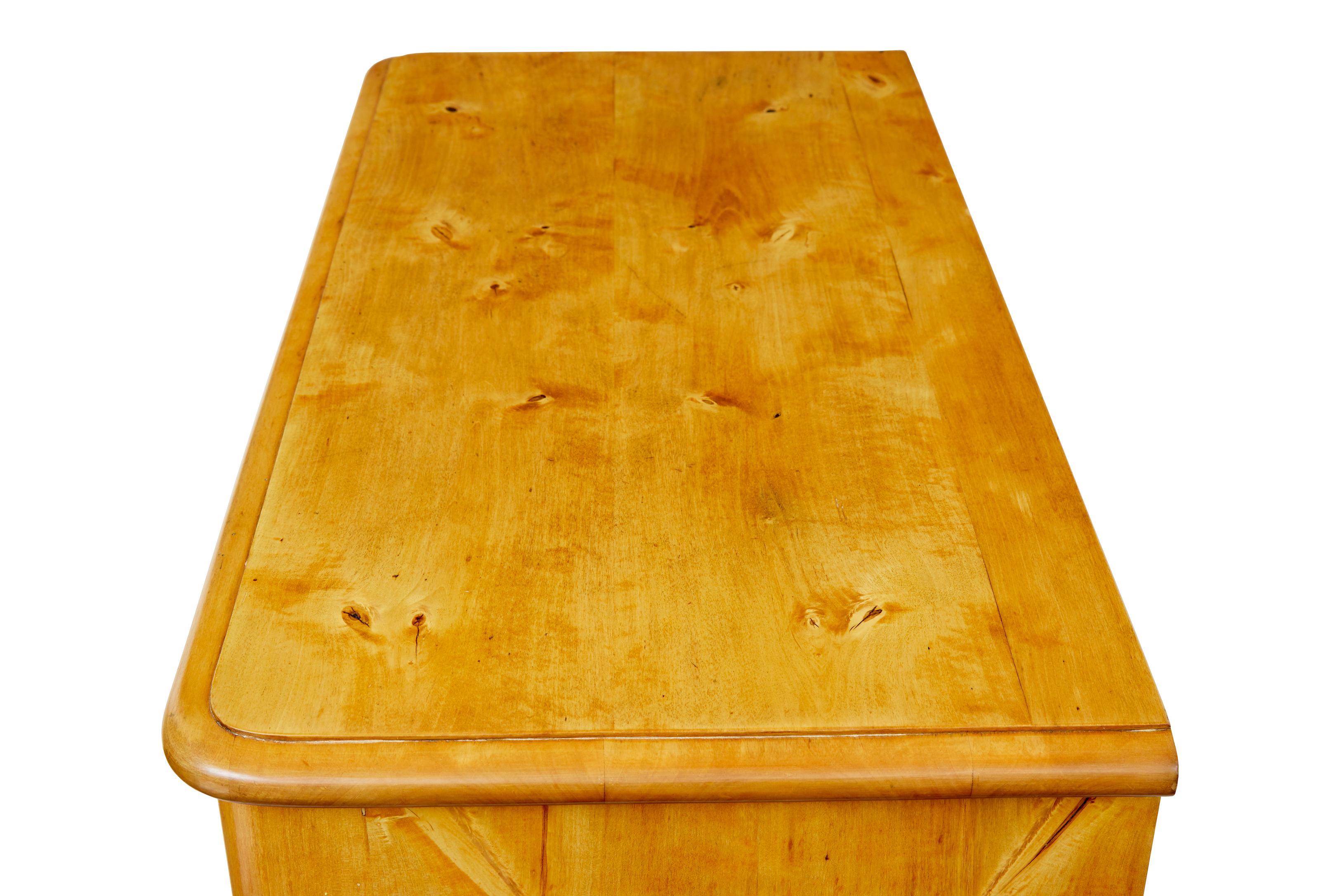 Mid 19th century Swedish birch chest of drawers For Sale 3