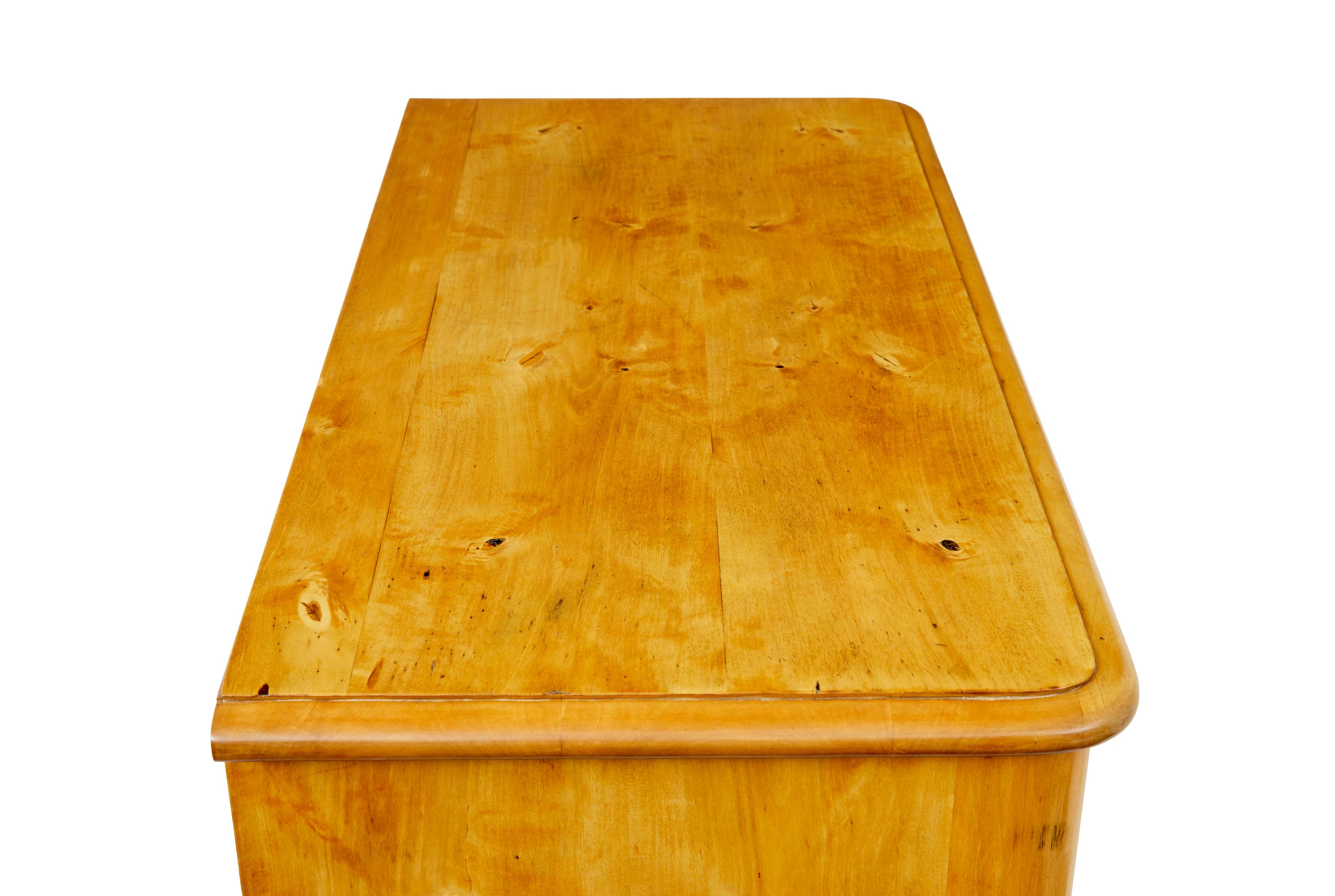 Mid 19th century Swedish birch chest of drawers For Sale 2
