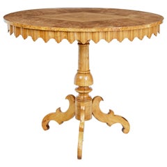 Mid-19th Century Swedish Birch Inlaid Oval Occasional Table