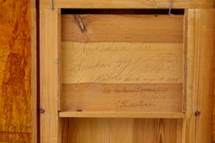 Mid 19th century Swedish burr birch secretaire chest