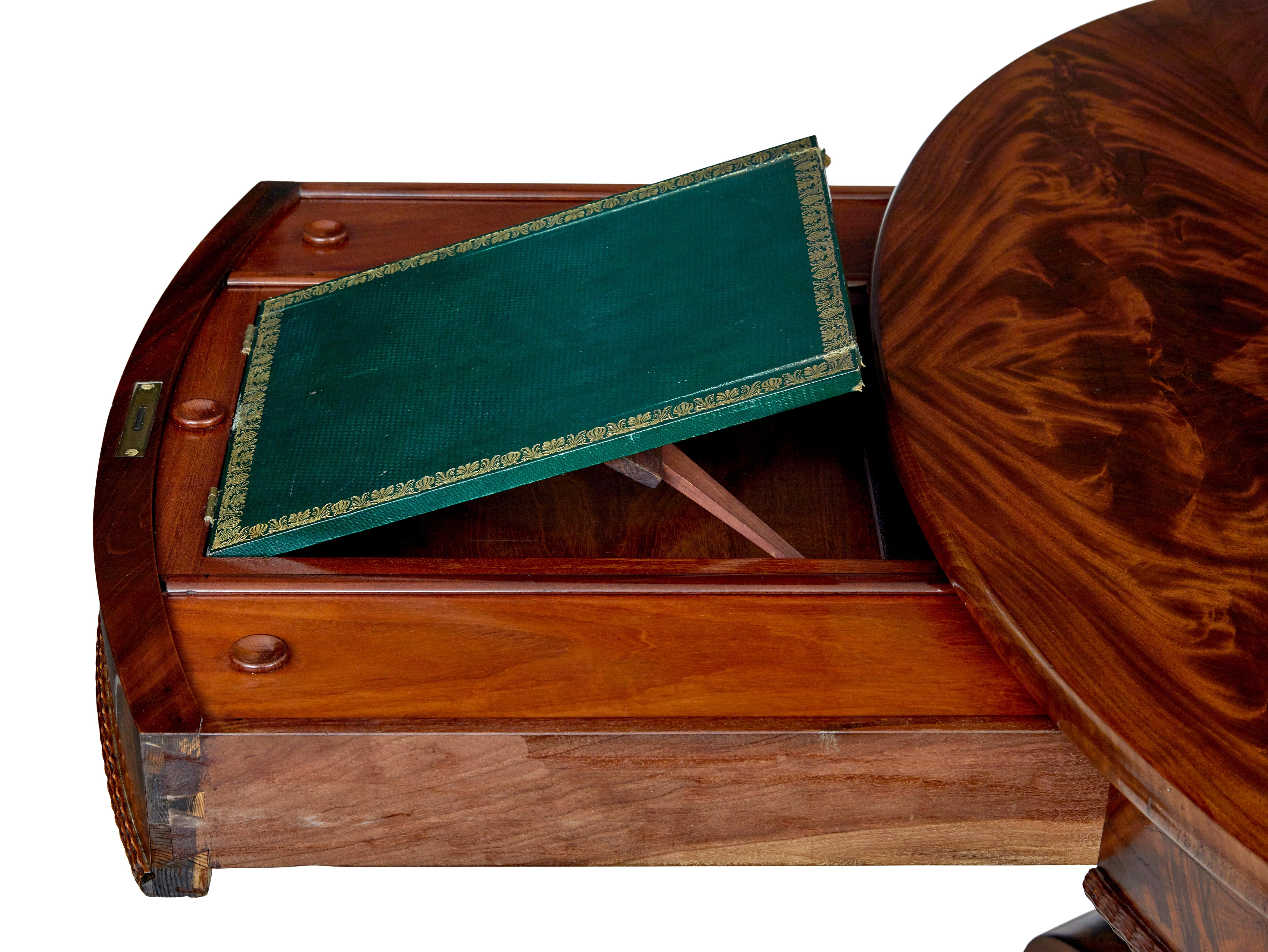 Mid 19th Century Swedish center table with writing slope For Sale 4