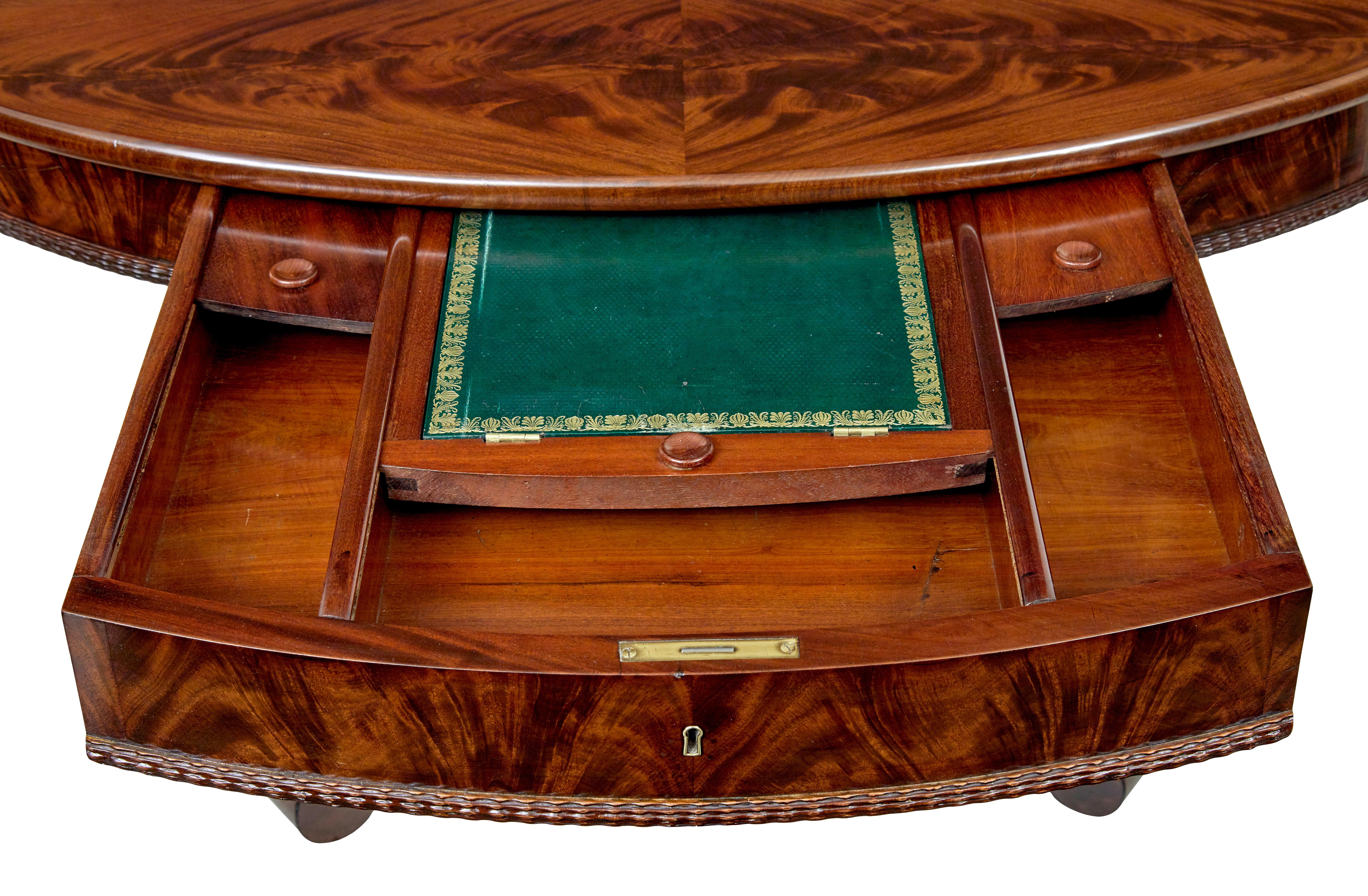 Mid 19th Century Swedish center table with writing slope For Sale 2