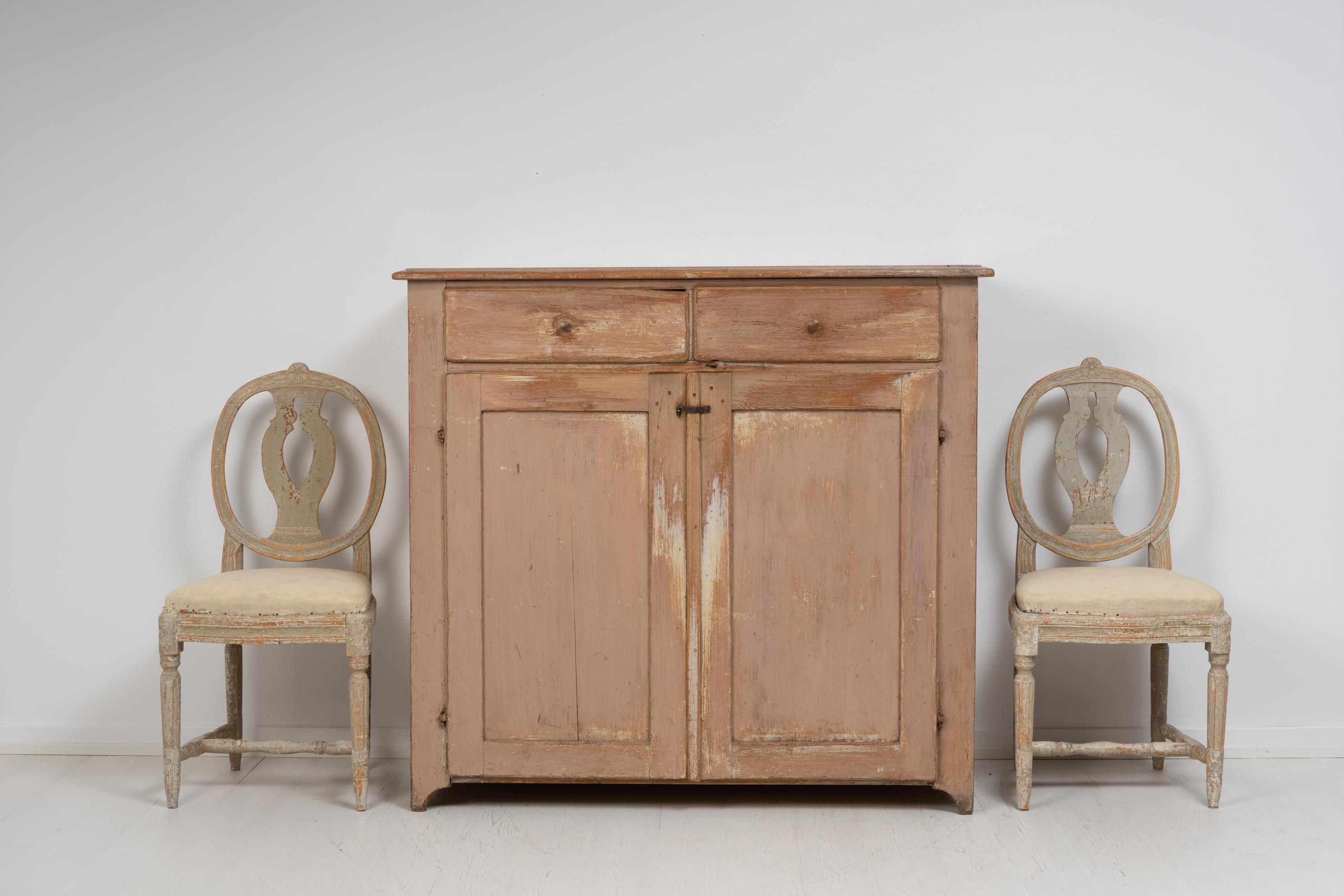Hand-Crafted Mid 19th Century Swedish Country Home Sideboard For Sale