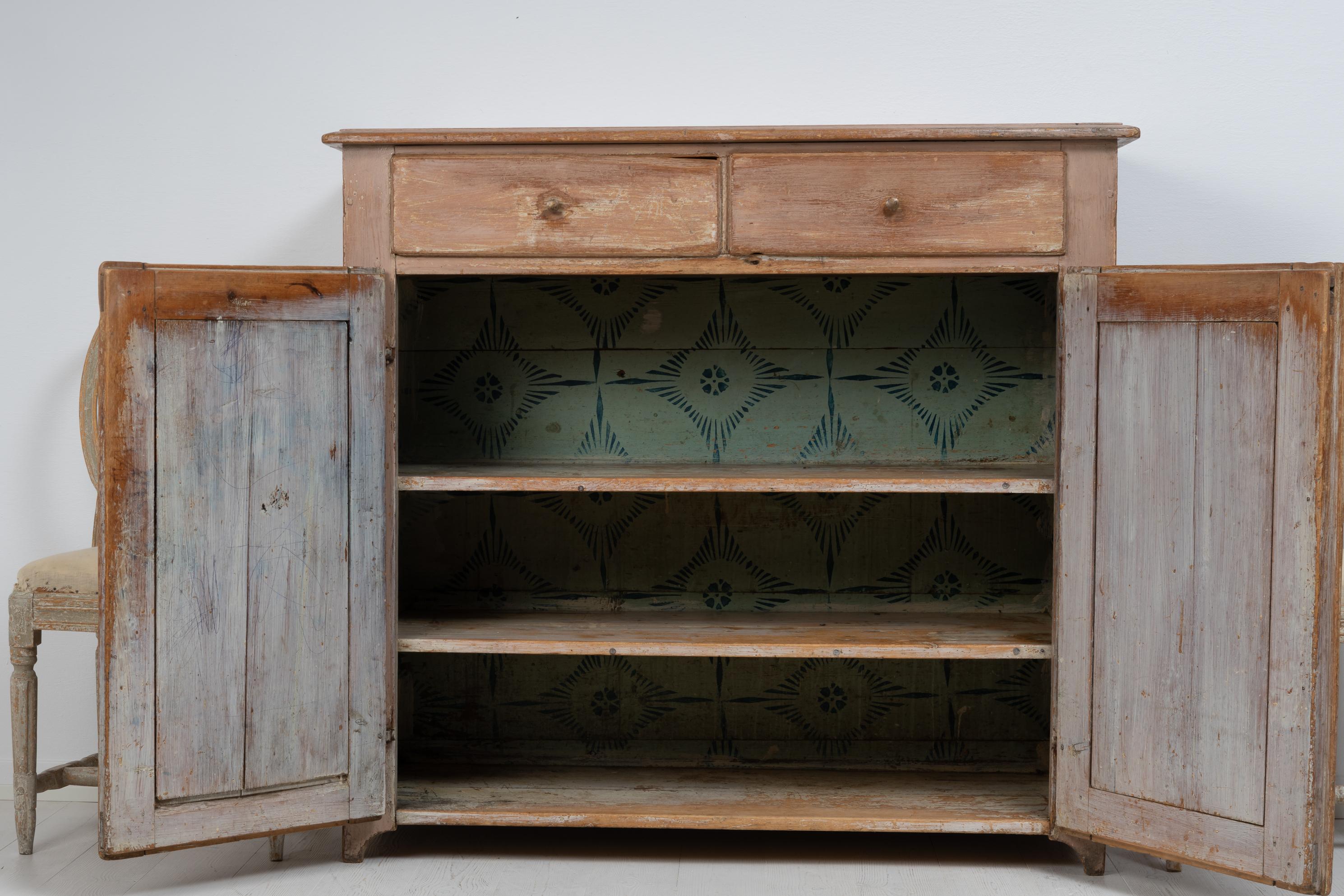 Pine Mid 19th Century Swedish Country Home Sideboard For Sale