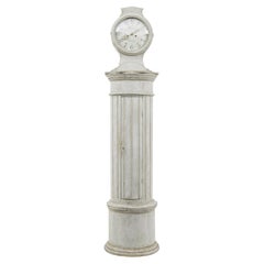 Mid 19th Century Swedish Decorative Column Long Case Clock