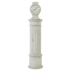 Vintage Mid 19th century Swedish decorative column long case clock