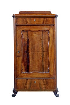 Mid 19th century Swedish flame mahogany cupboard