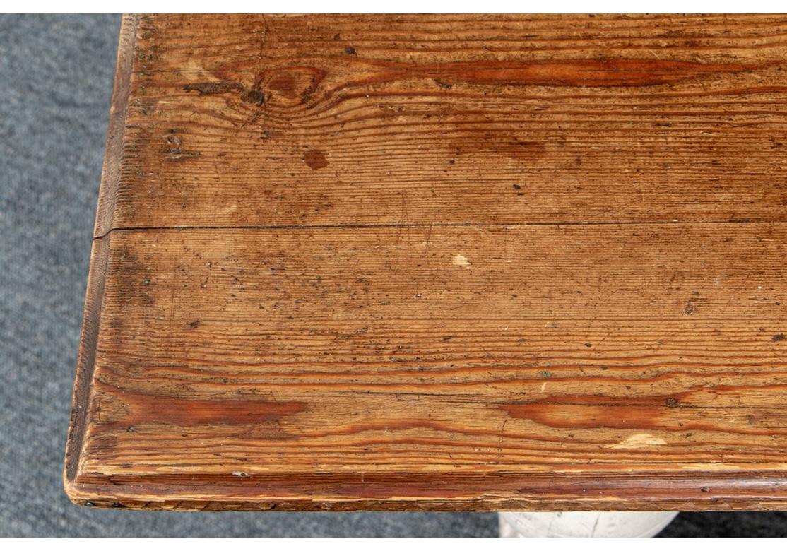 Mid-19th Century Swedish Floral Incised Pine Work Table 8
