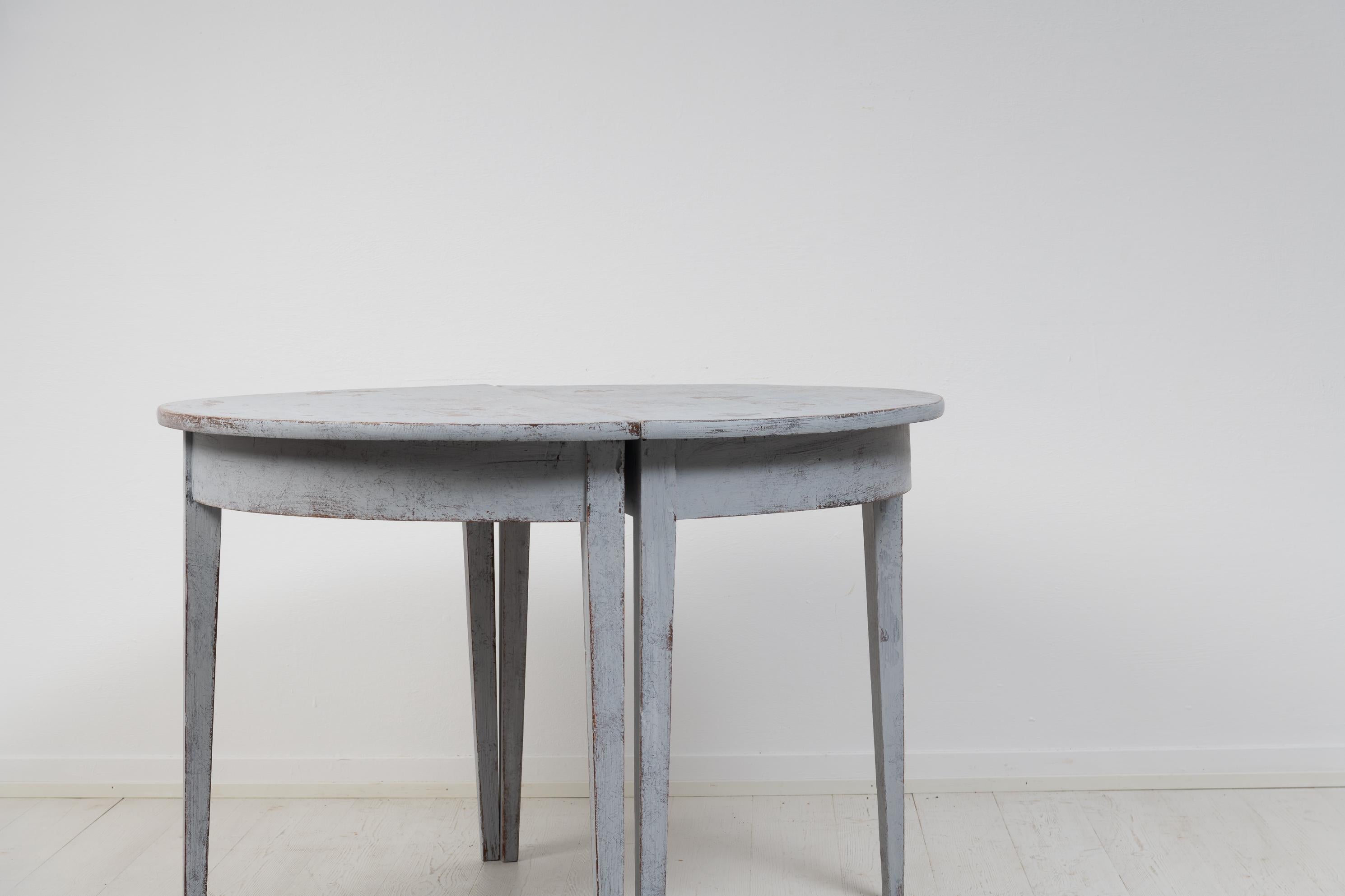 Mid-19th Century Swedish Gustavian Style Demi Lune Tables 6