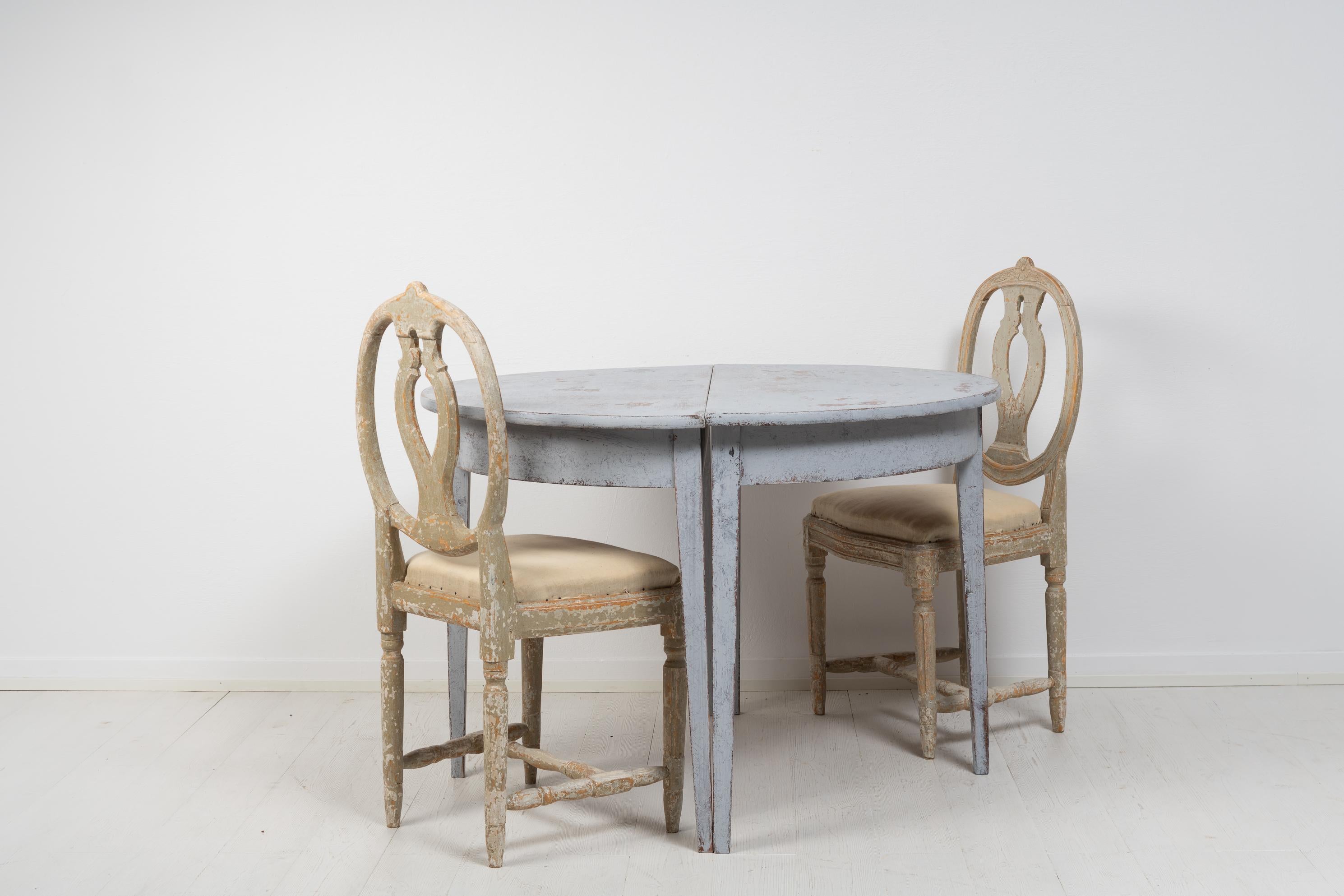 Mid-19th Century Swedish Gustavian Style Demi Lune Tables In Good Condition In Kramfors, SE