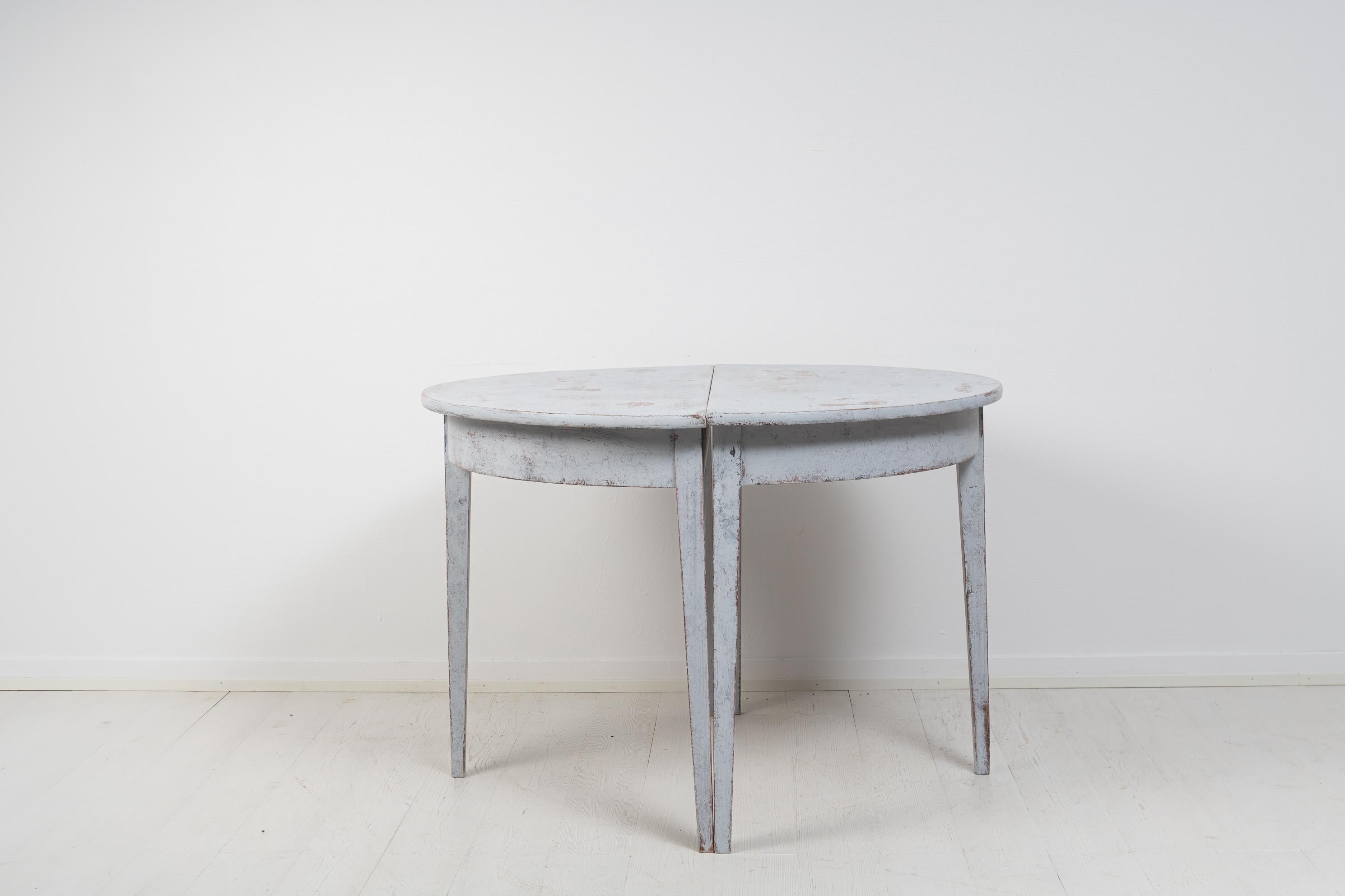 Pine Mid-19th Century Swedish Gustavian Style Demi Lune Tables