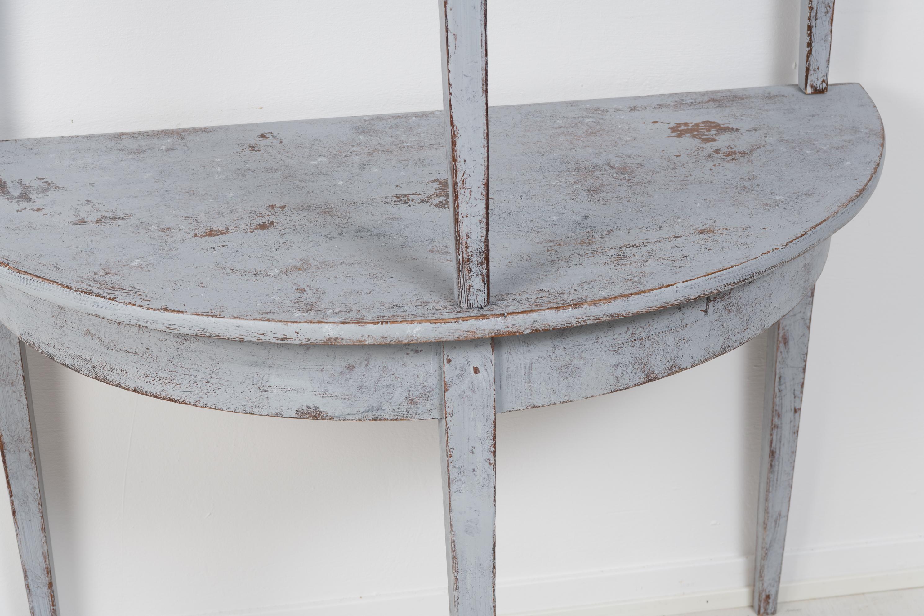 Mid-19th Century Swedish Gustavian Style Demi Lune Tables 3